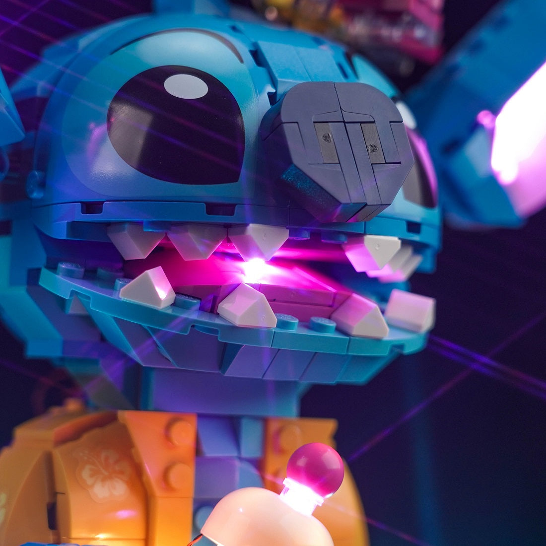 LEGO Disney Stitch 43249 mouth lit by BrickBling custom light kit