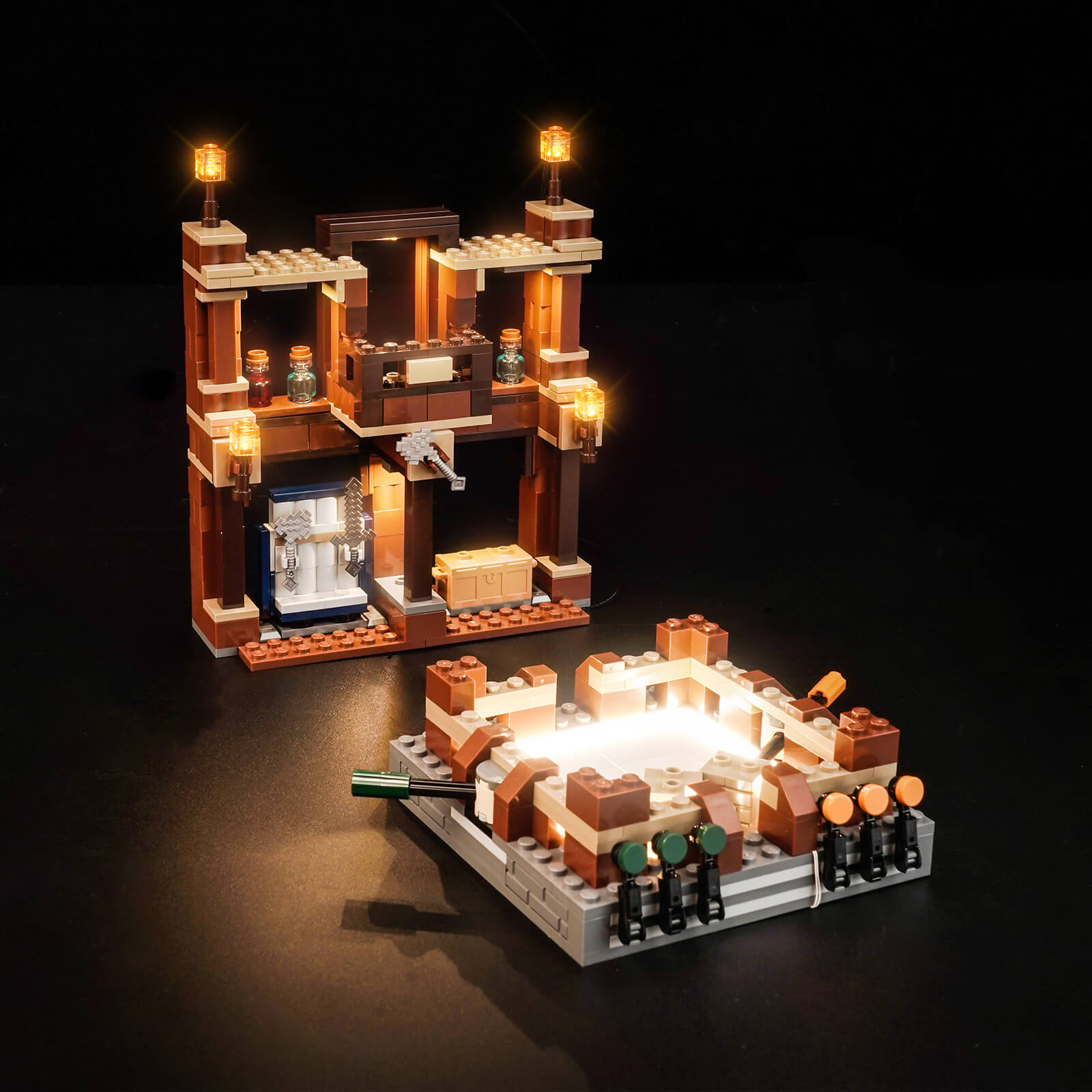 BrickBling Light Kit for LEGO Minecraft Woodland Mansion Fighting Ring 21272