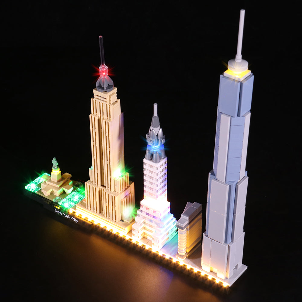 BrickBling Light Kit For LEGO City Skyline Series New York 21028 Version 1
