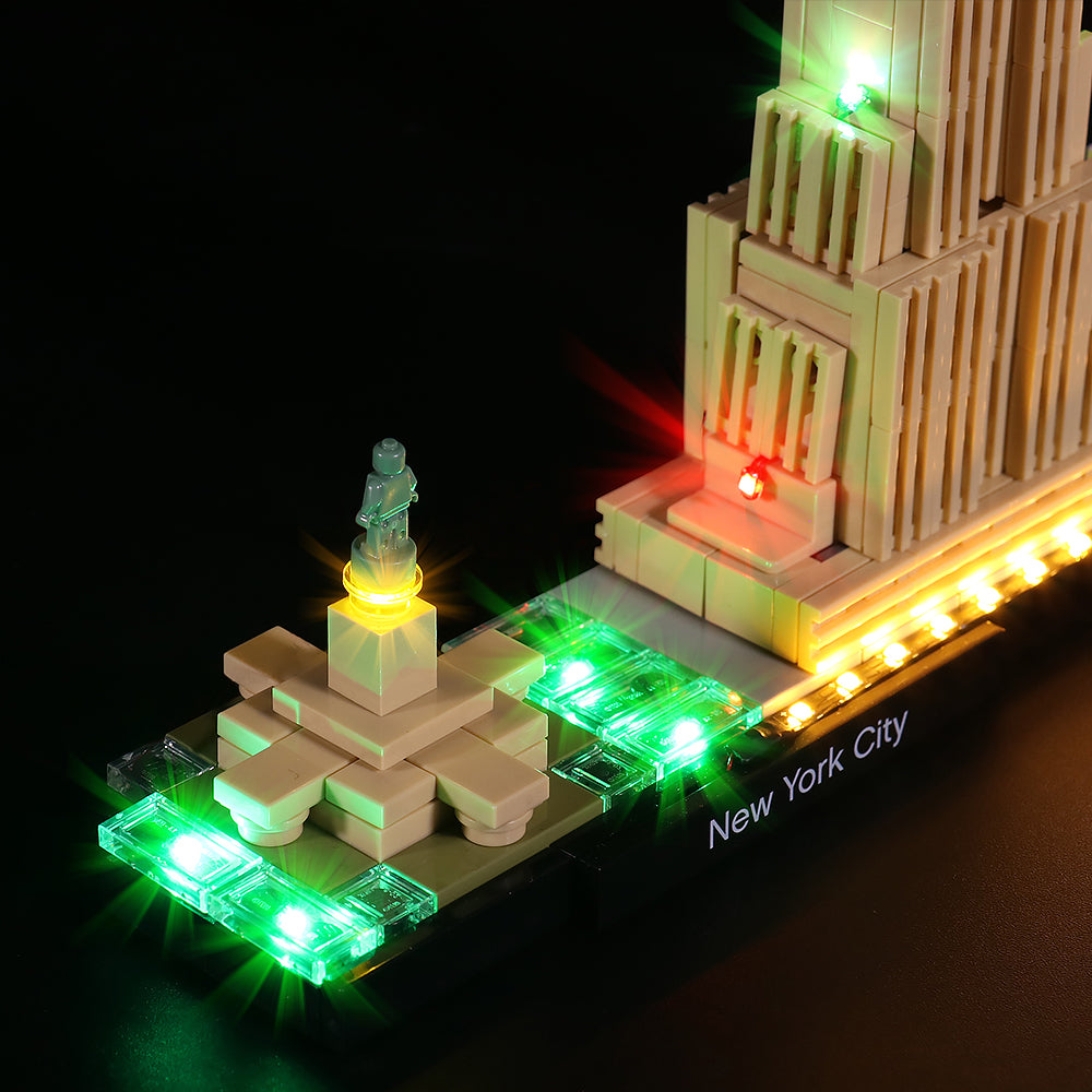 BrickBling Light Kit For LEGO City Skyline Series New York 21028 Version 1