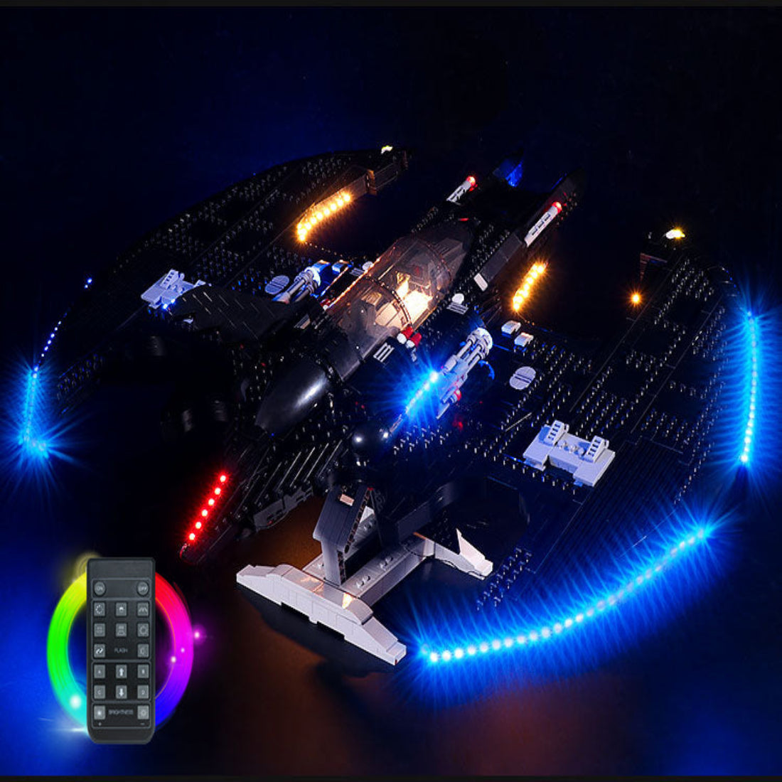 BrickBling Light Kit for LEGO DC 1989 Batwing 76161 Remote Control Version