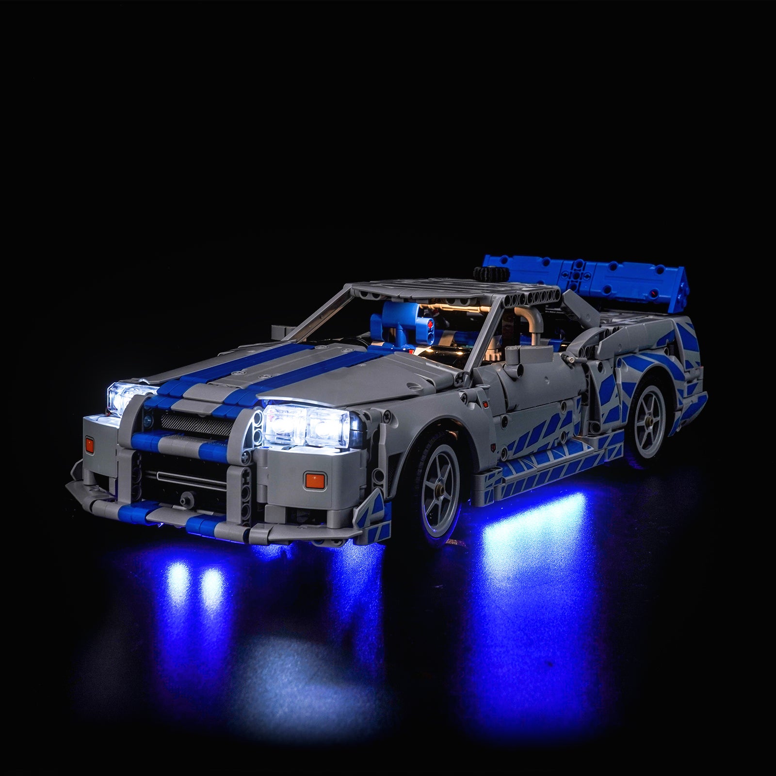 BrickBling Light Kit for LEGO Technic 2 Fast 2 Furious Nissan Skyline GT-R (R34) Car 42210