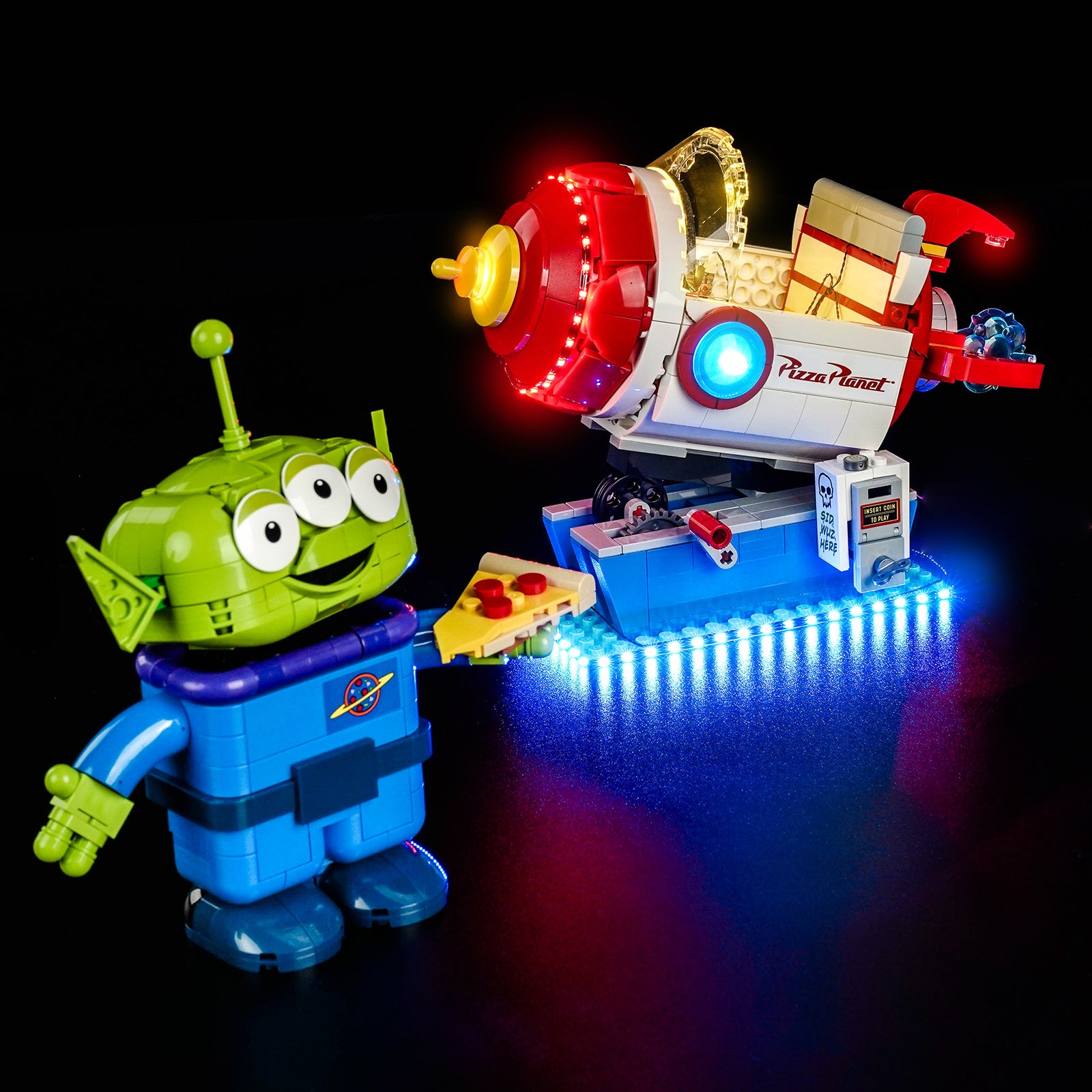 BrickBling Light Kit for LEGO Disney Alien with Pizza Planet Rocket Ride 43307