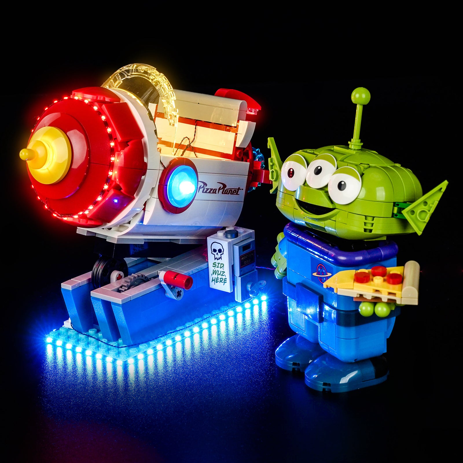BrickBling Light Kit for LEGO Disney Alien with Pizza Planet Rocket Ride 43307