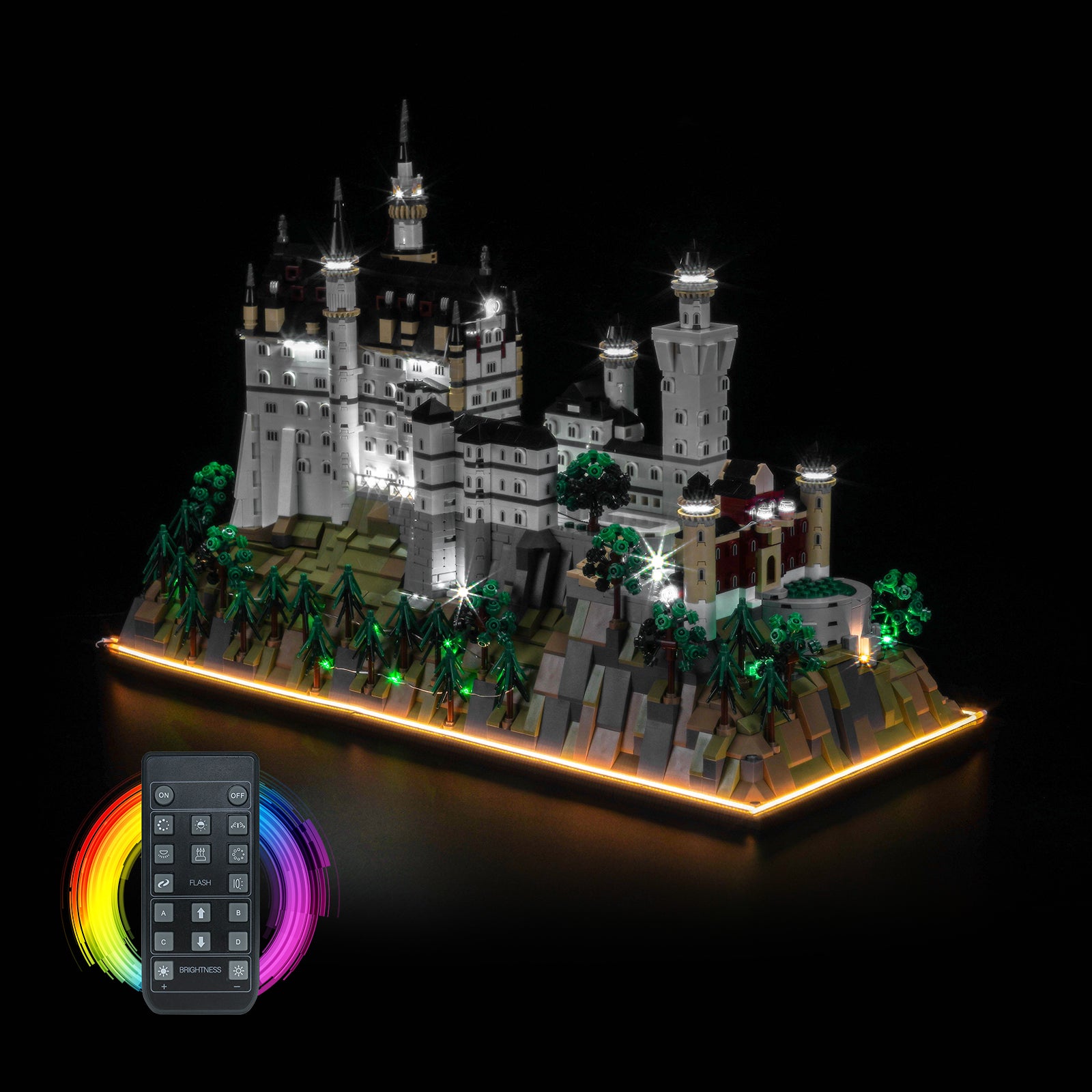 BrickBling Light Kit for LEGO Architecture Neuschwanstein Castle 21063 Remote Control Version