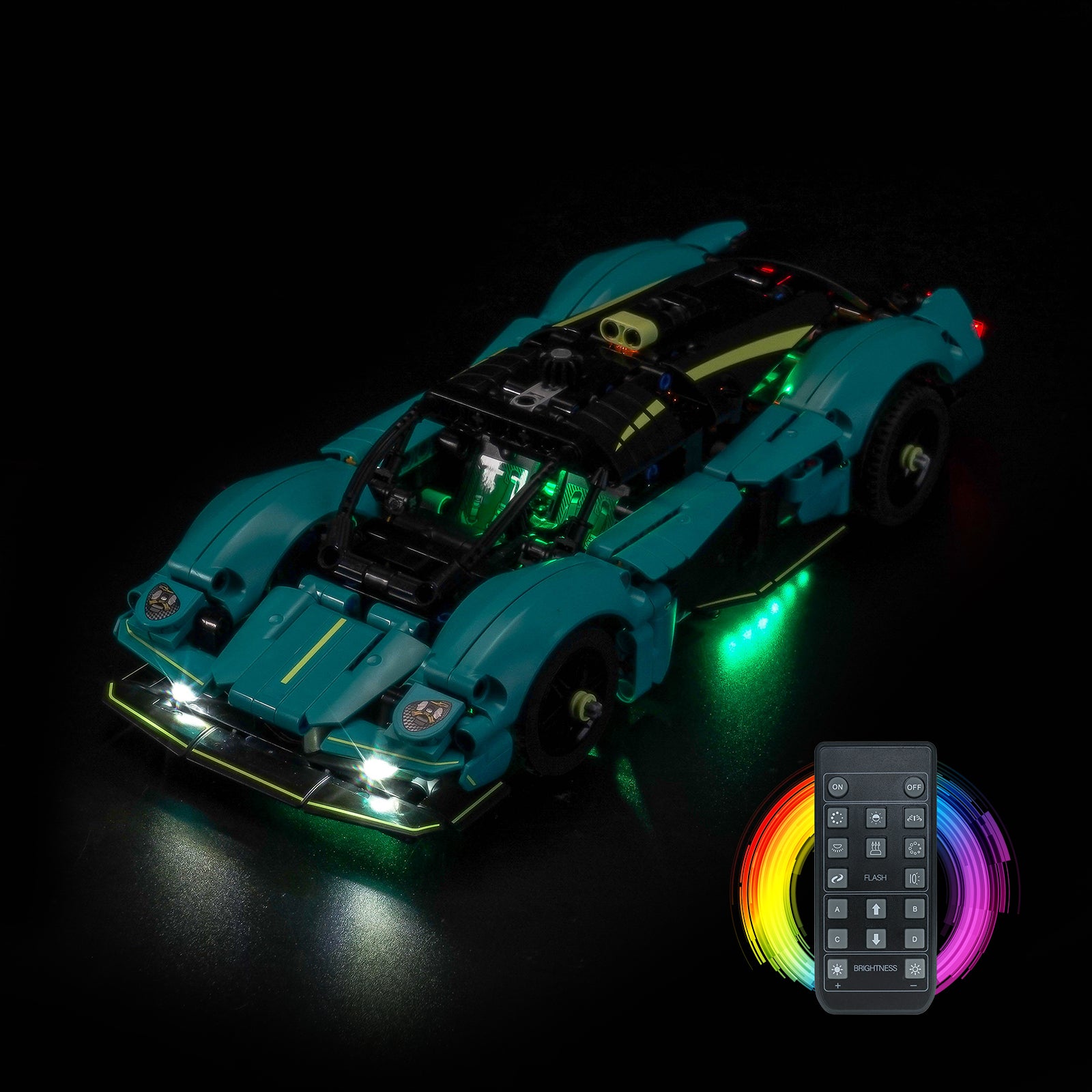 BrickBling Light Kit for LEGO Technic Aston Martin Valkyrie 42208 Remote Control Version