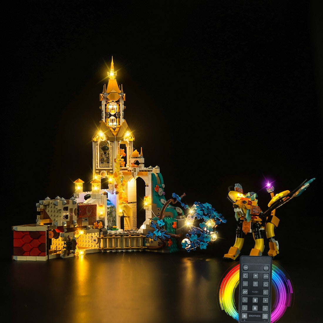 BrickBling Light Kit for LEGO DREAMZzz Castle Nocturnia 71486 Remote Cotrol Version