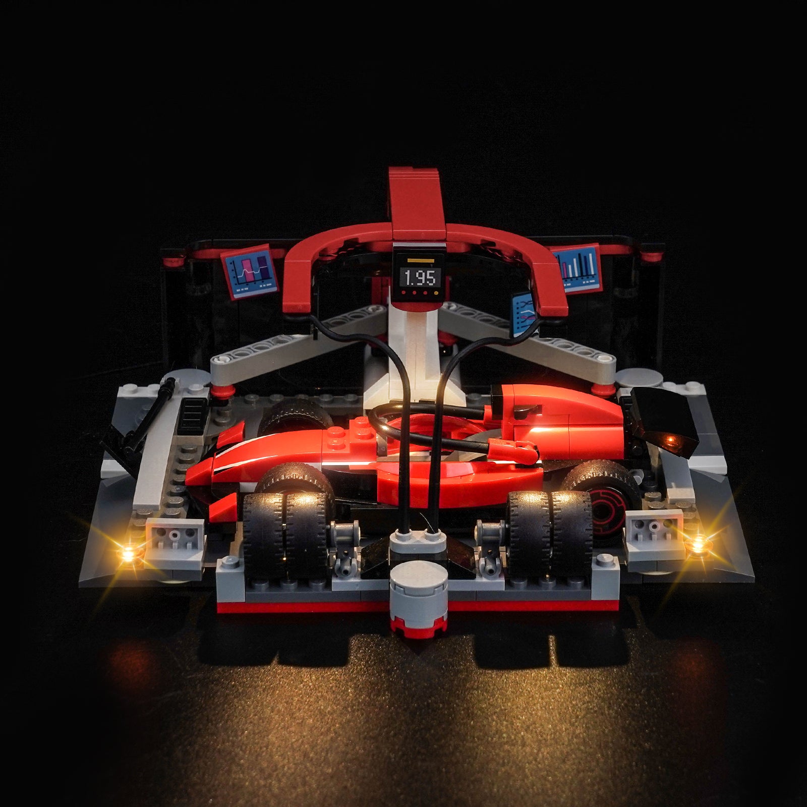 BrickBling Light Kit for LEGO City F1® Pit Stop & Pit Crew with Ferrari Car 60443