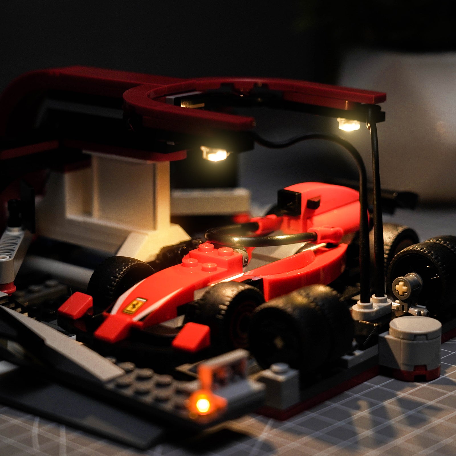 BrickBling Light Kit for LEGO City F1® Pit Stop & Pit Crew with Ferrari Car 60443