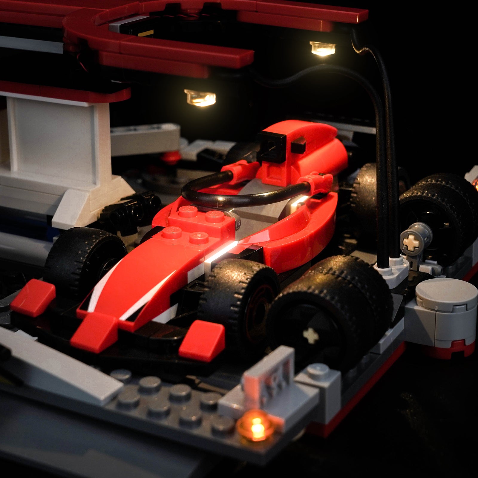BrickBling Light Kit for LEGO City F1® Pit Stop & Pit Crew with Ferrari Car 60443