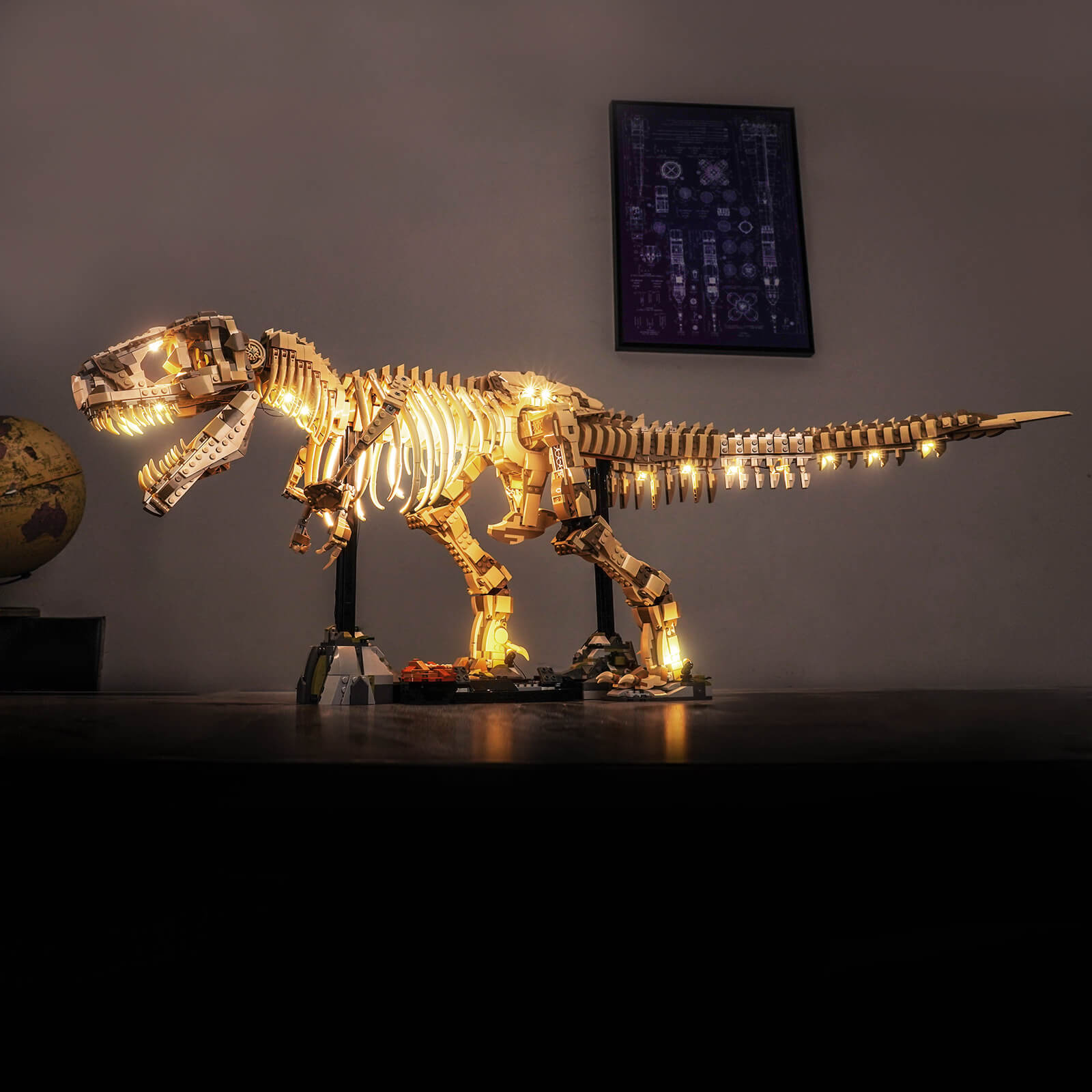 BrickBling Light Kit for LEGO Jurassic World Dinosaur Fossils: Tyrannosaurus rex 76968