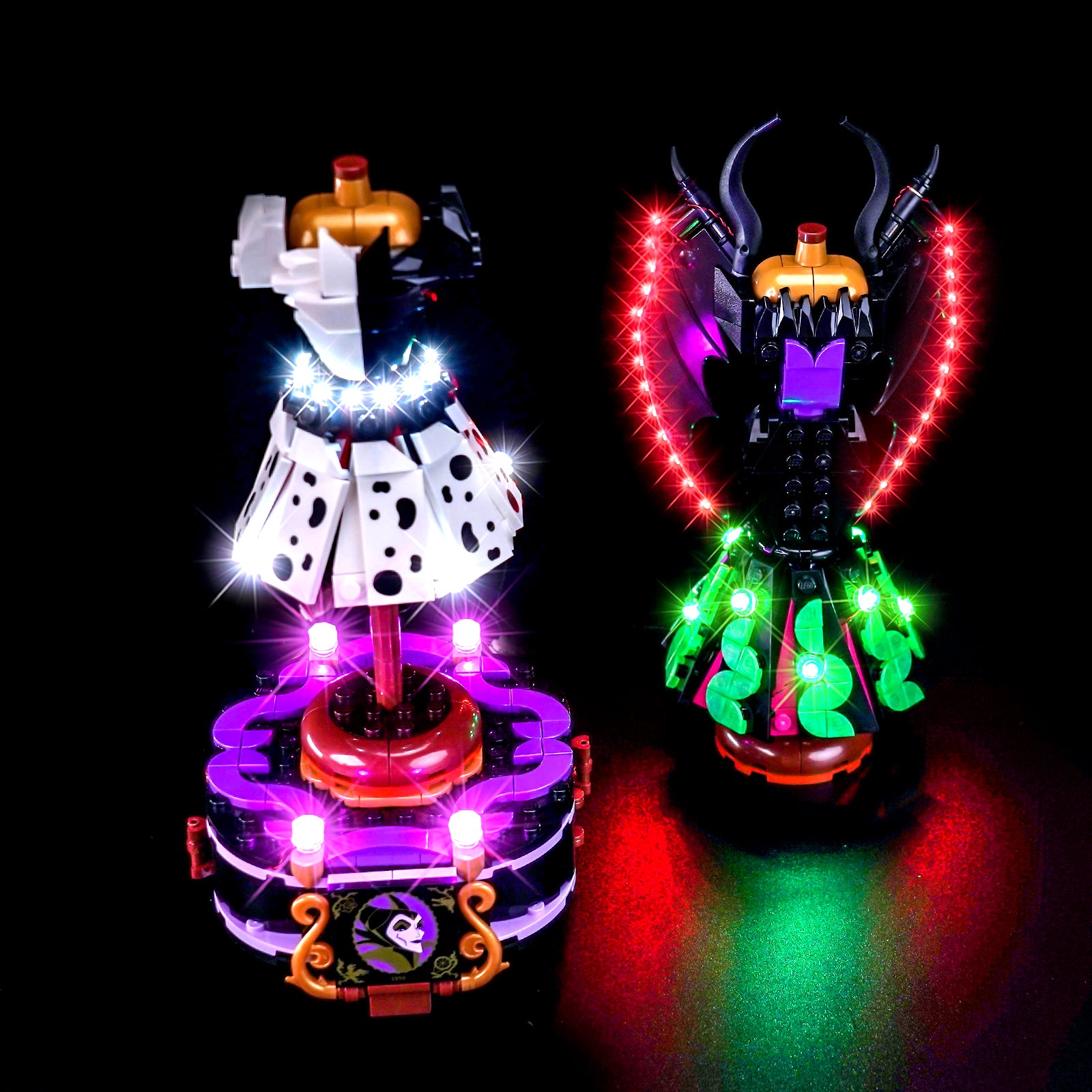 BrickBling Light Kit for LEGO Disney Maleficent's and Cruella De Vil's Dresses 43262