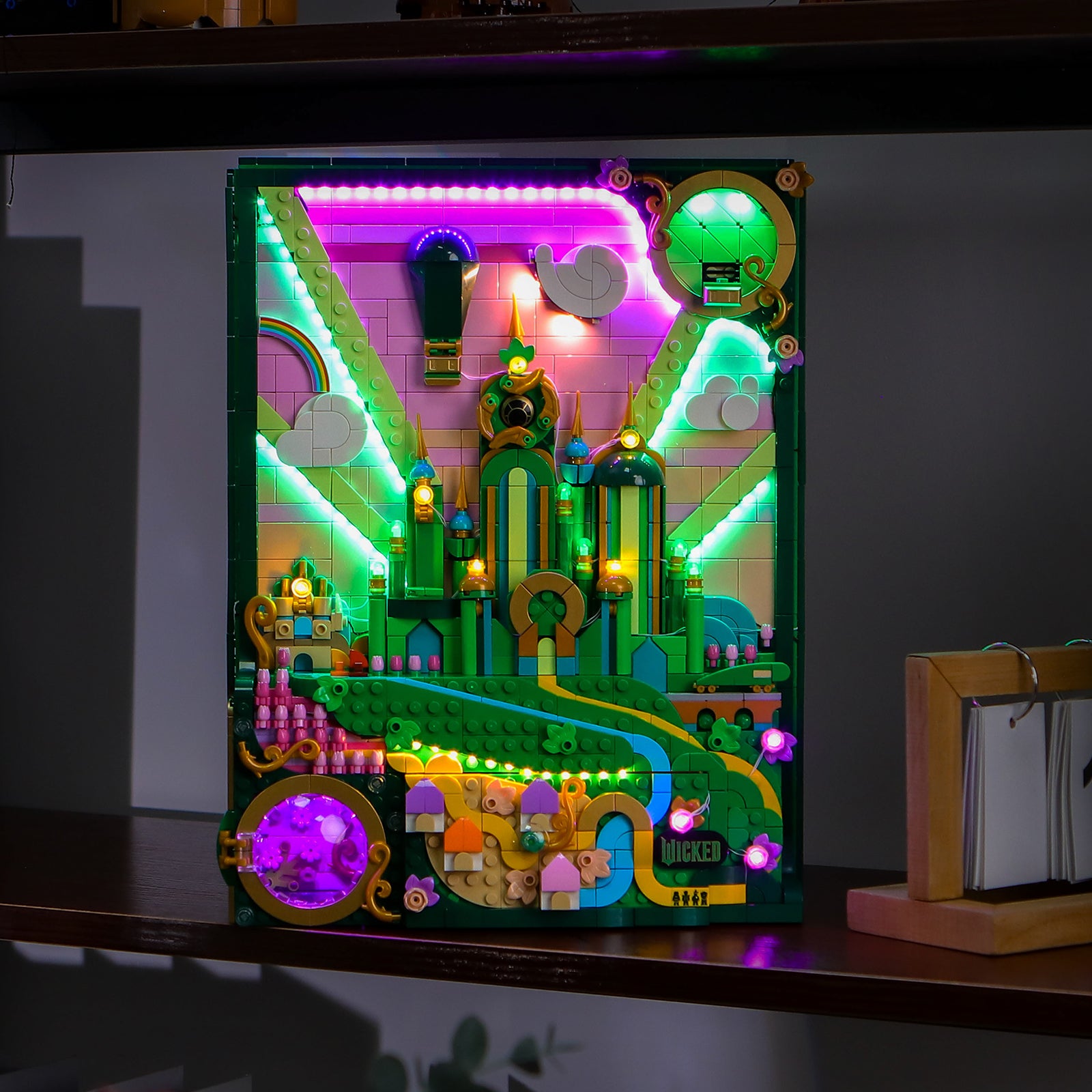 BrickBling Light Kit for LEGO Wicked Emerald City Wall Art 75685