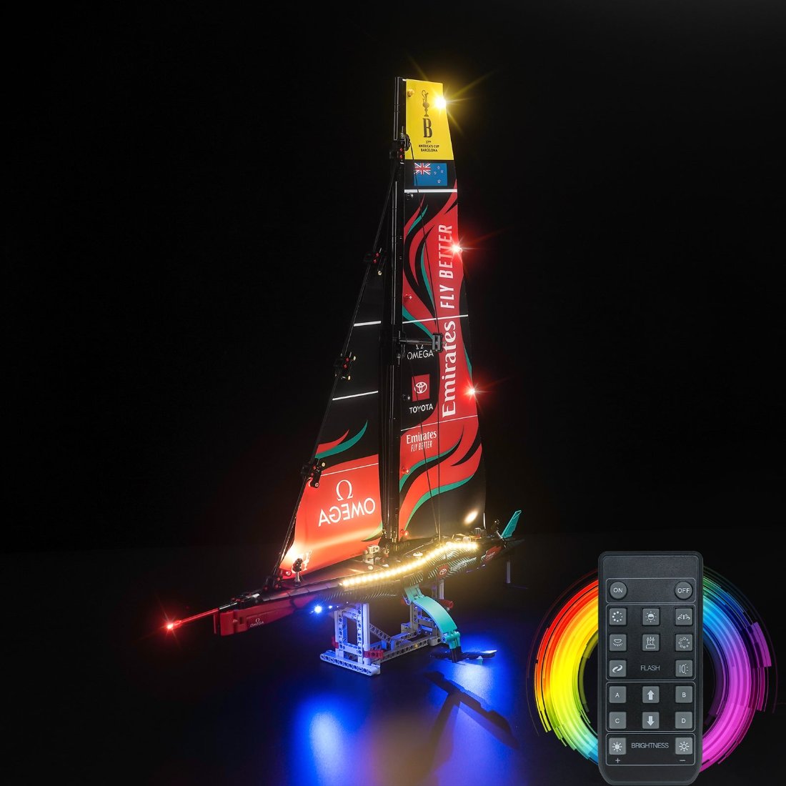 BrickBling Light Kit for LEGO Technic Emirates Team New Zealand AC75 Yacht 42174 Remote Control Version