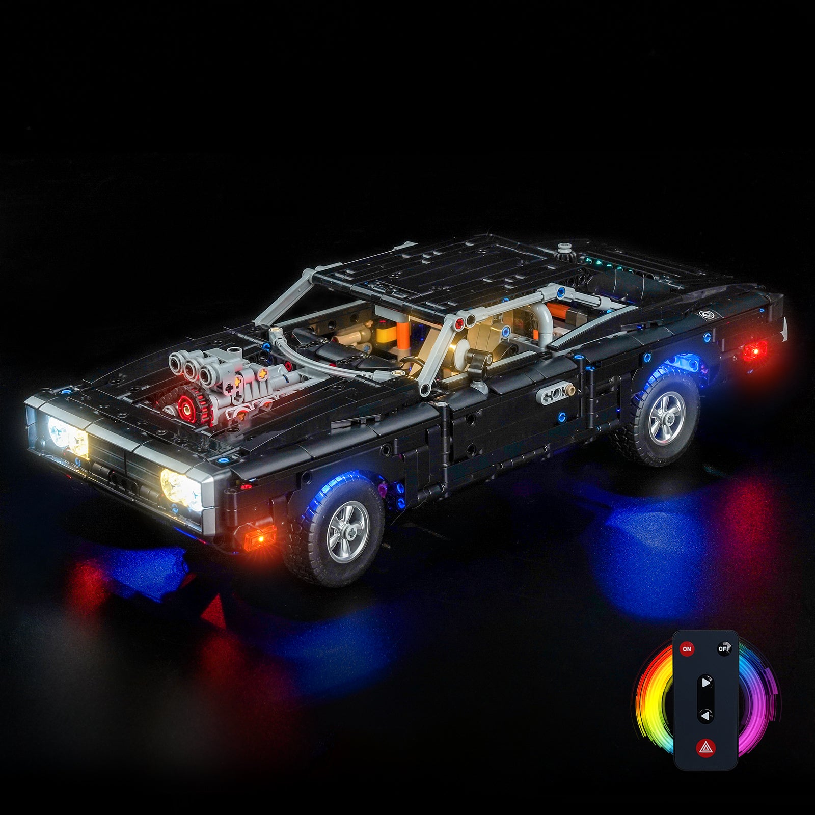 BrickBling Light Kit for LEGO Technic Fast and Furious Dodge Charger R/T Car 42231