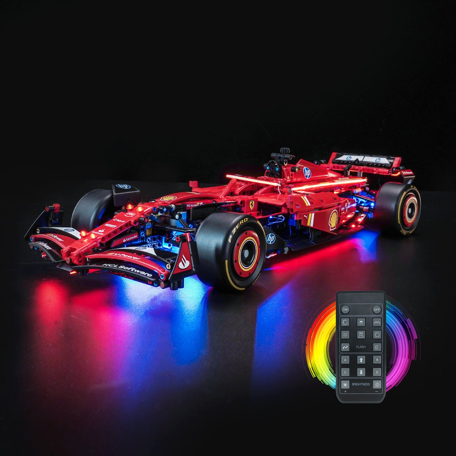 BrickBling Light Kit for LEGO Technic™ Ferrari SF-24 F1 Car 42207 Remote Control Version