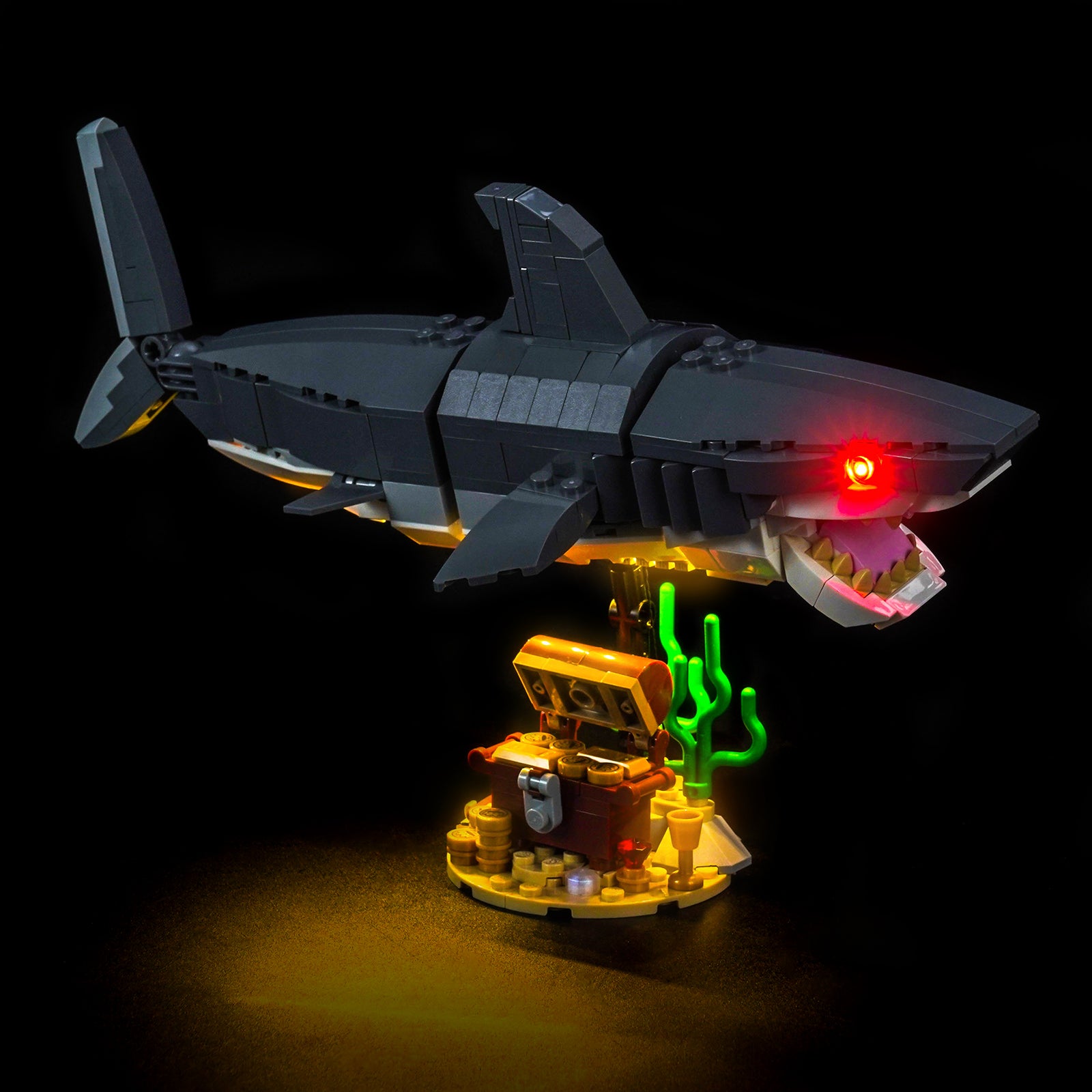 BrickBling Light Kit for LEGO Creator 3-in-1 Fierce Shark with a Treasure Chest 31381