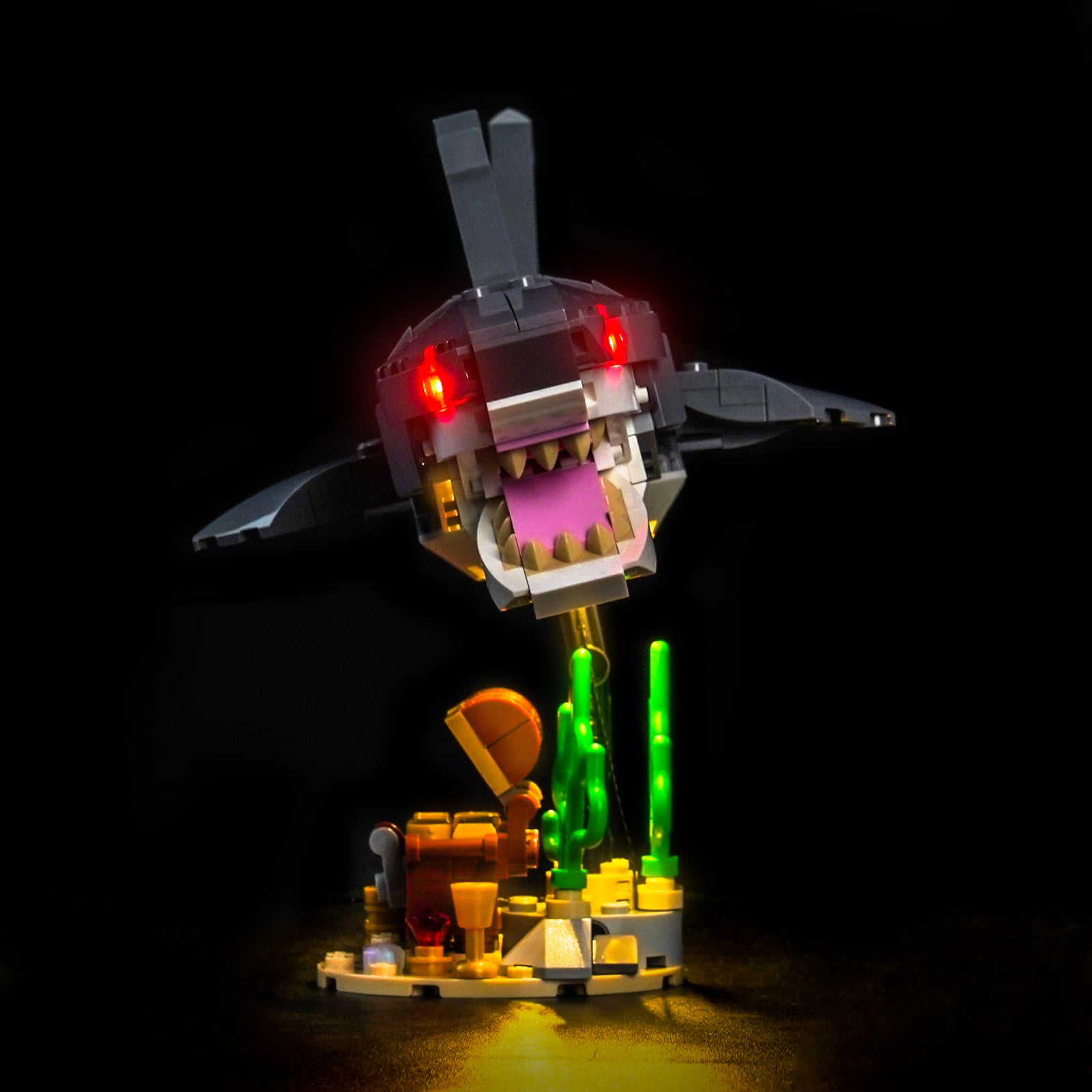 BrickBling Light Kit for LEGO Creator 3-in-1 Fierce Shark with a Treasure Chest 31381