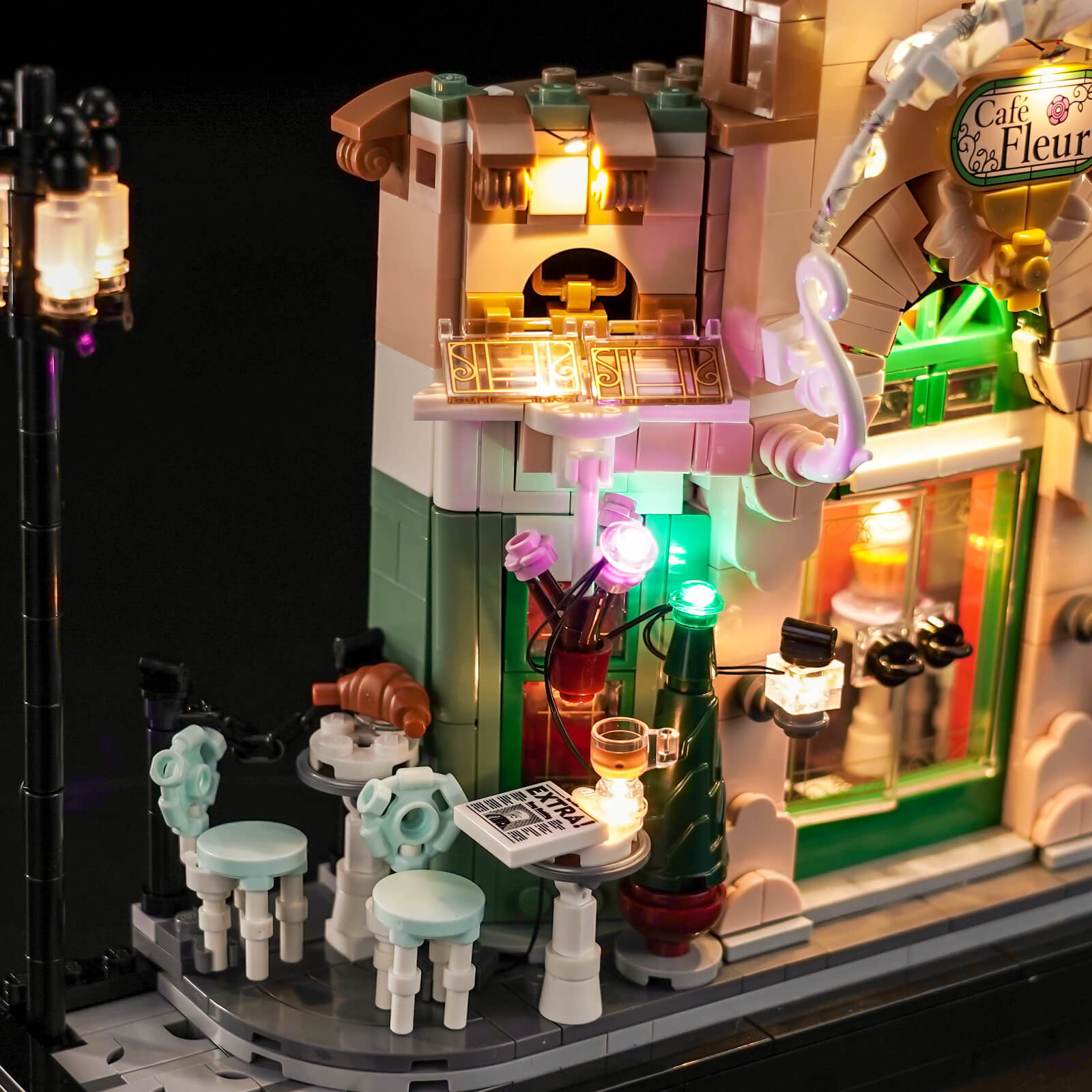 BrickBling Light Kit for LEGO Icons French Café 10362