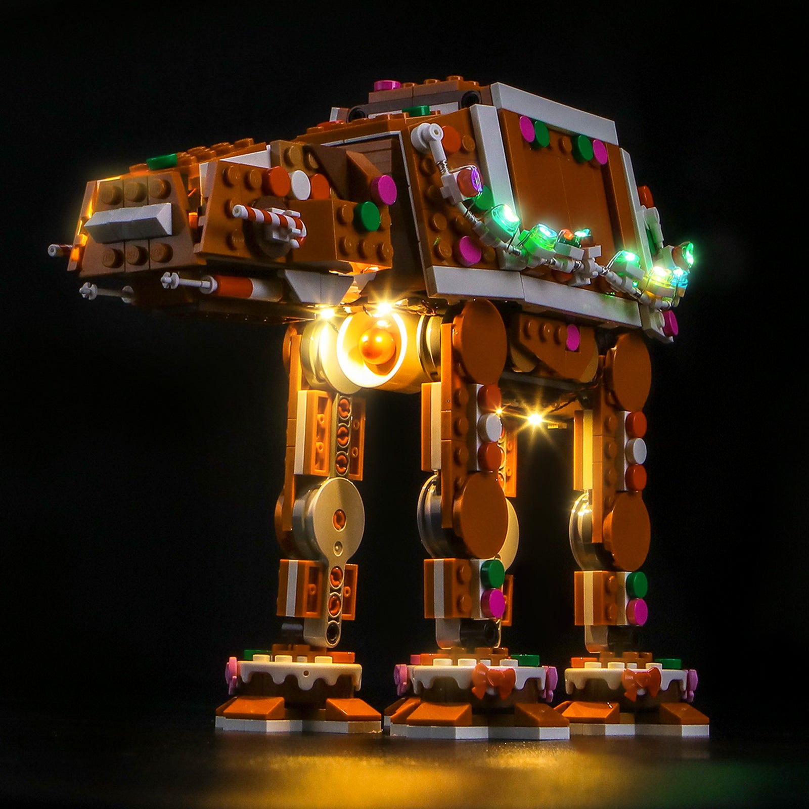 STARLINGEARアルミディスプレイ LED Light Kit for LEGO Star Wars Gingerbread AT-AT™ Walker 40806