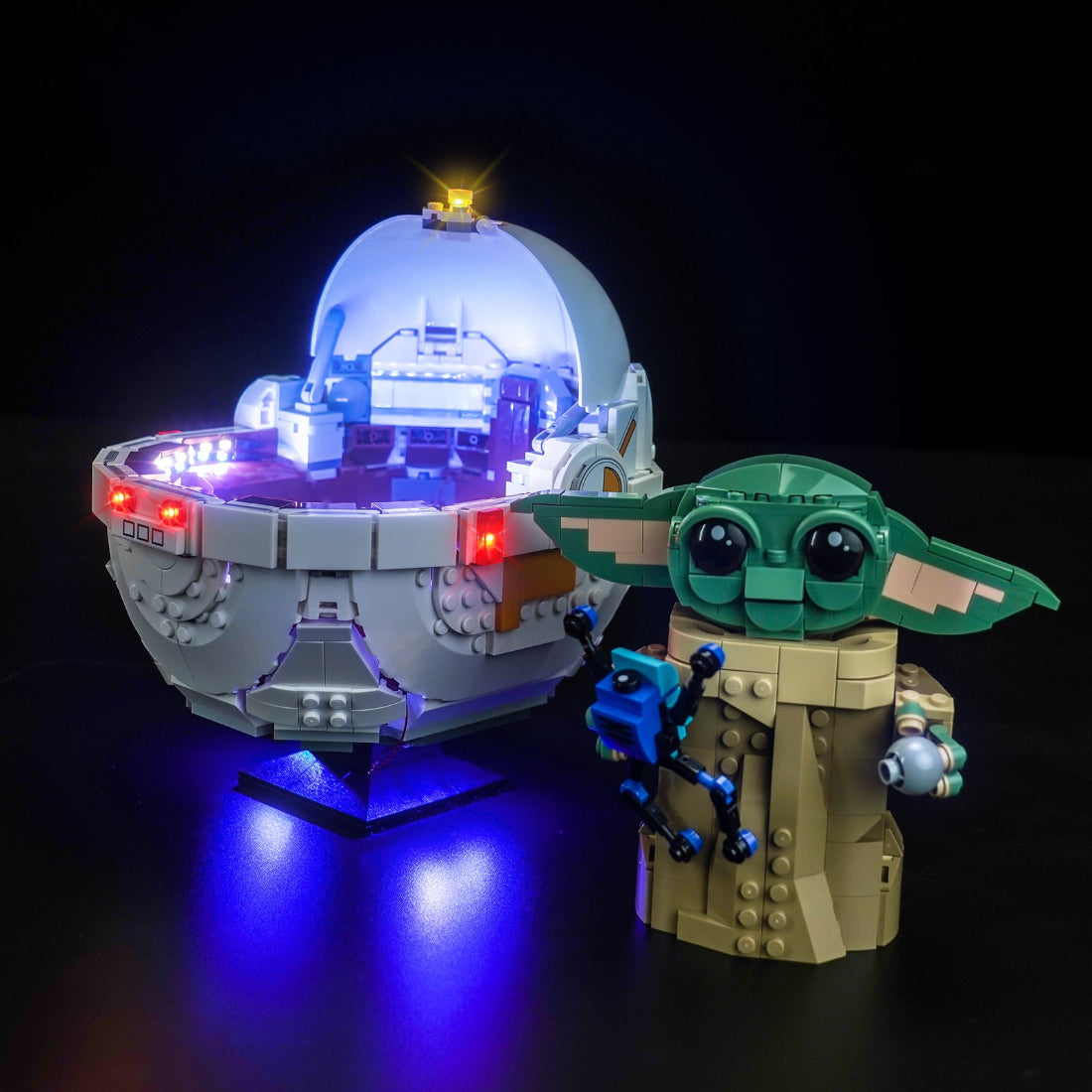 BrickBling Light Kit for LEGO Star Wars Grogu™ with Hover Pram 75403