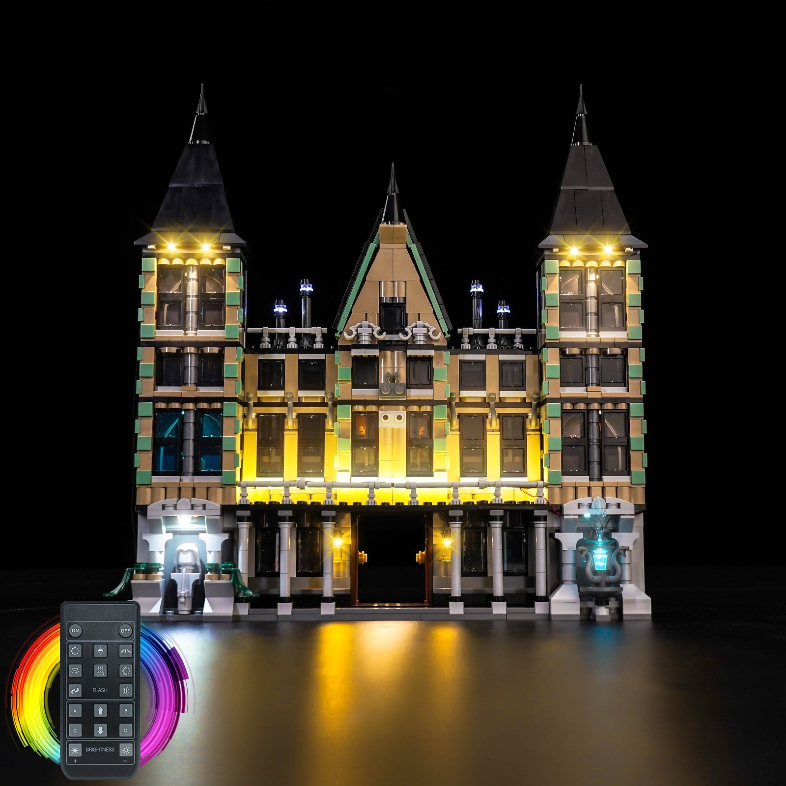 BrickBling Light Kit for LEGO Harry Potter Malfoy Manor 76453 Remote Control Version