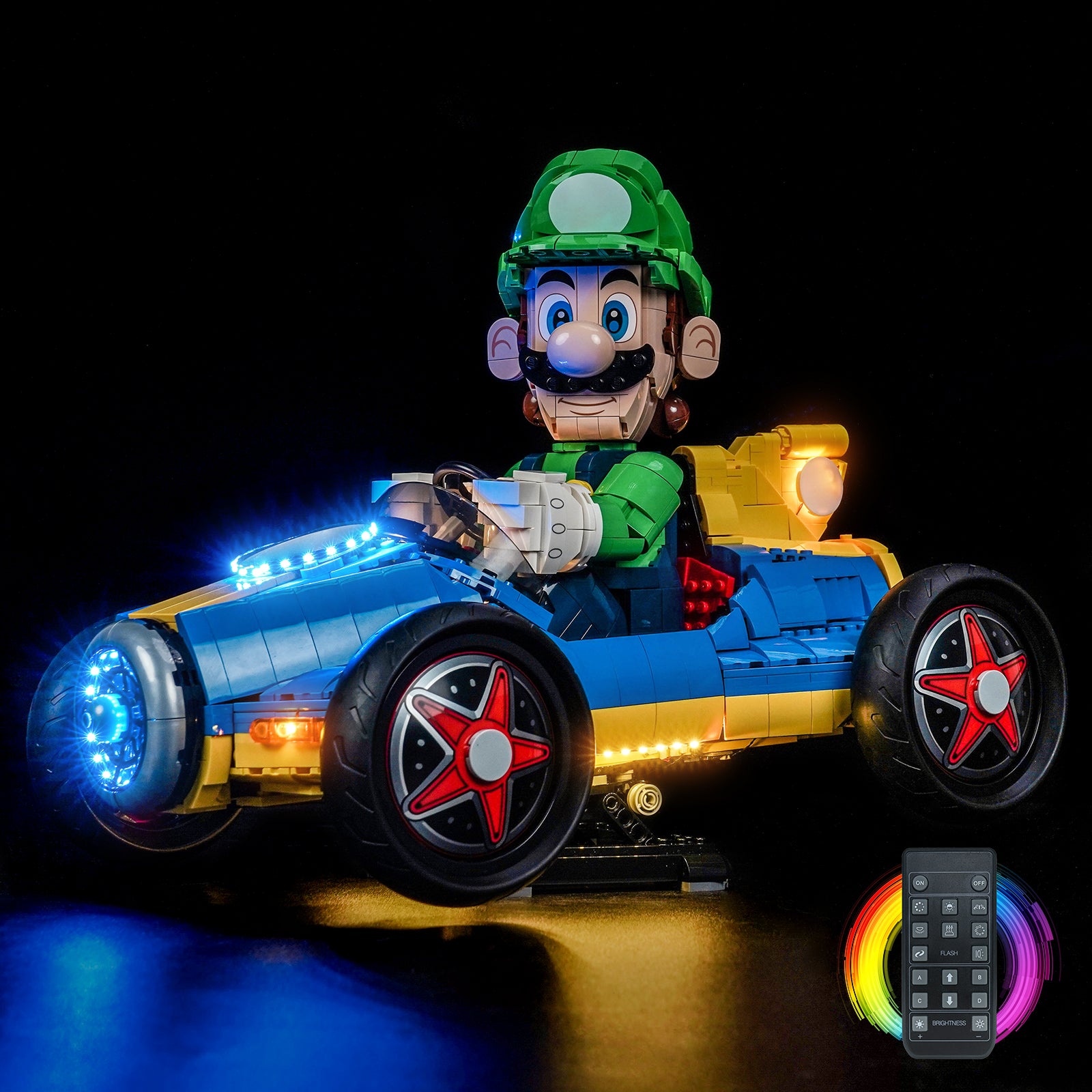 BrickBling Light Kit for LEGO Super Mario Mario Kart™ – Luigi & Mach 8 72050