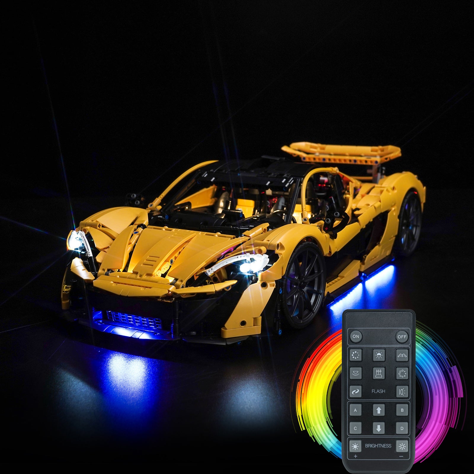 BrickBling Light Kit for LEGO Technic McLaren P1™ 42172 Version 2.0 Remote Control Version