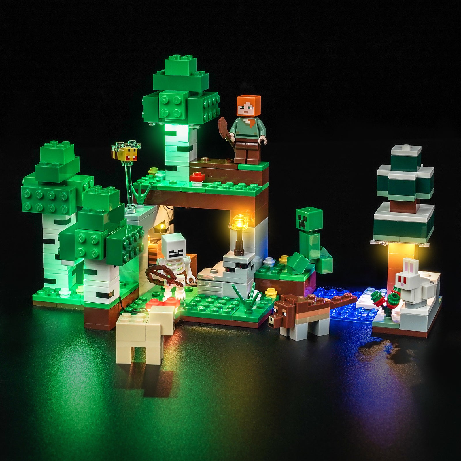BrickBling Light Kit for LEGO Minecraft First Night Adventure 21593