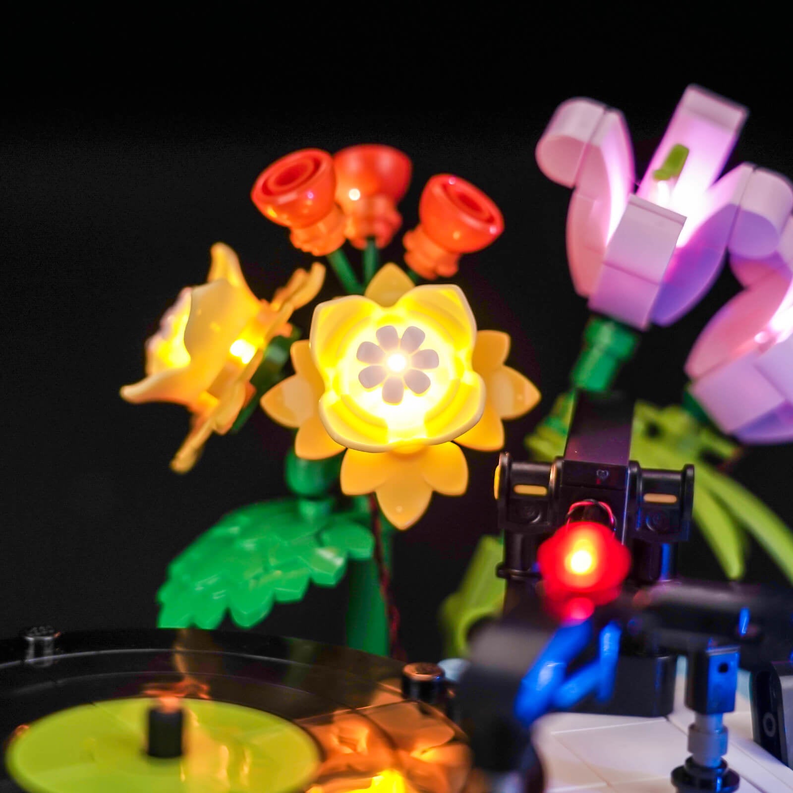 BrickBling Light Kit for LEGO Creator 3-in-1 Record Player with Flowers 31172