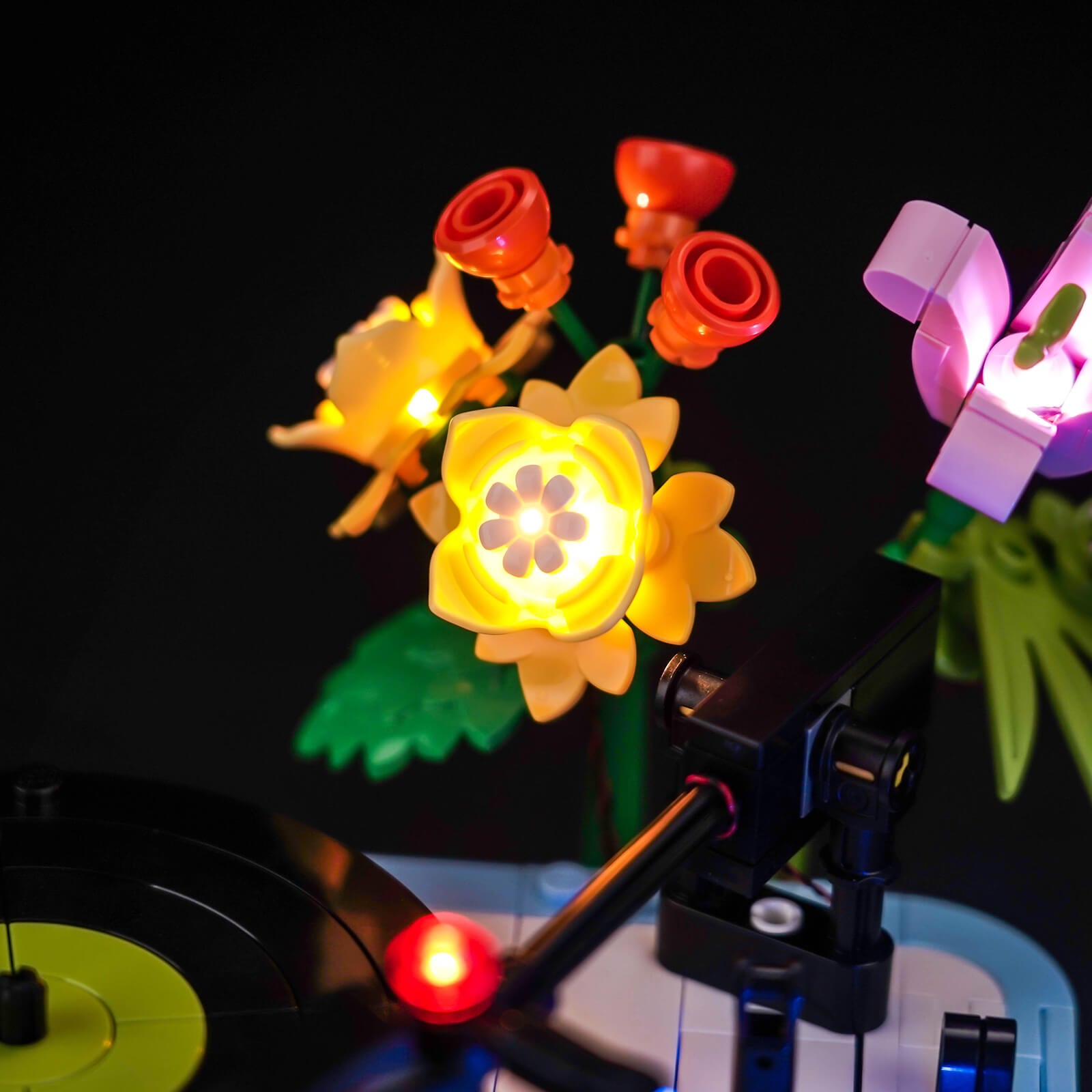 BrickBling Light Kit for LEGO Creator 3-in-1 Record Player with Flowers 31172