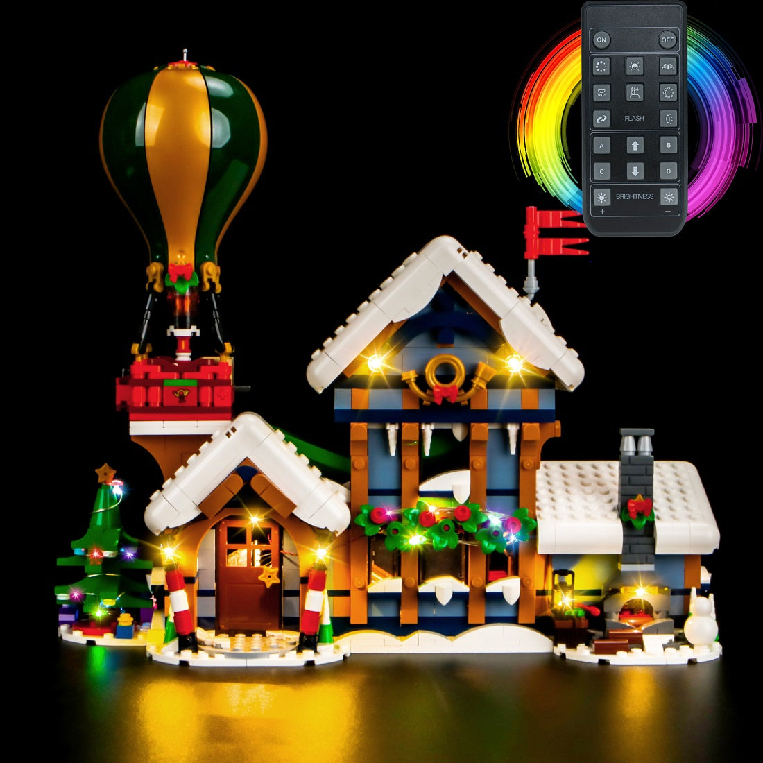 BrickBling Light Kit for LEGO Icons Santa's Post Office 10339 GC Version Remote Control Version
