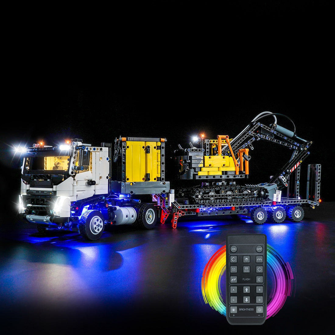 BrickBling Light Kit for LEGO Technic Volvo FMX Truck & EC230 Electric Excavator 42175 Remote Control Version