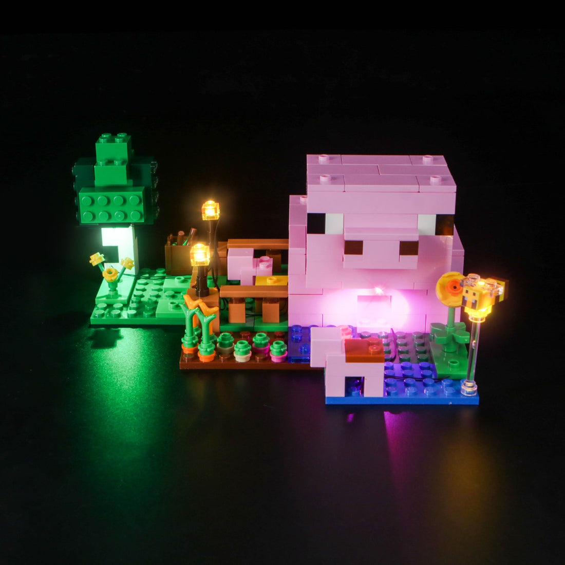 BrickBling Light Kit for LEGO Minecraft The Baby Pig House 21268