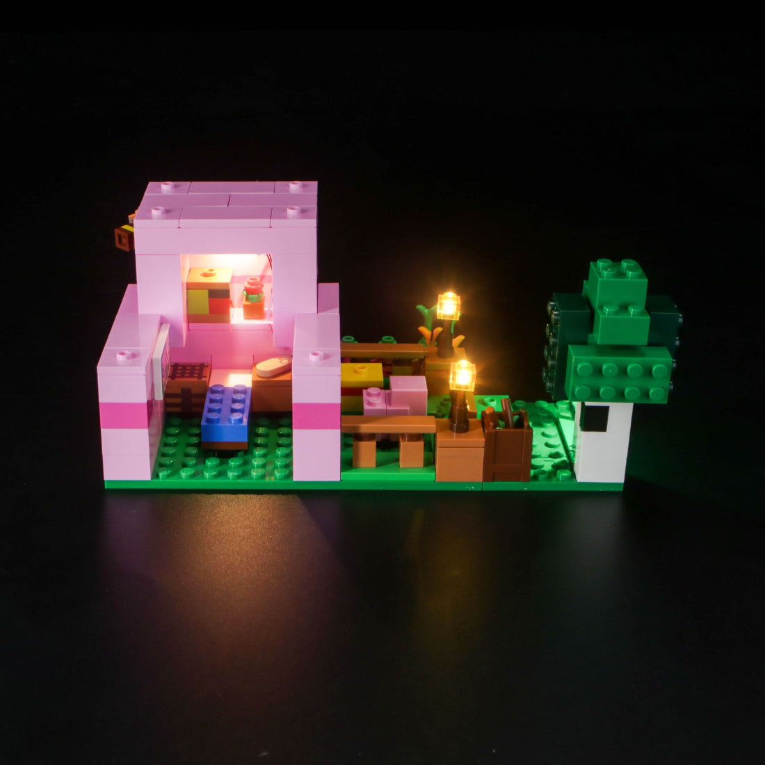 BrickBling Light Kit for LEGO Minecraft The Baby Pig House 21268