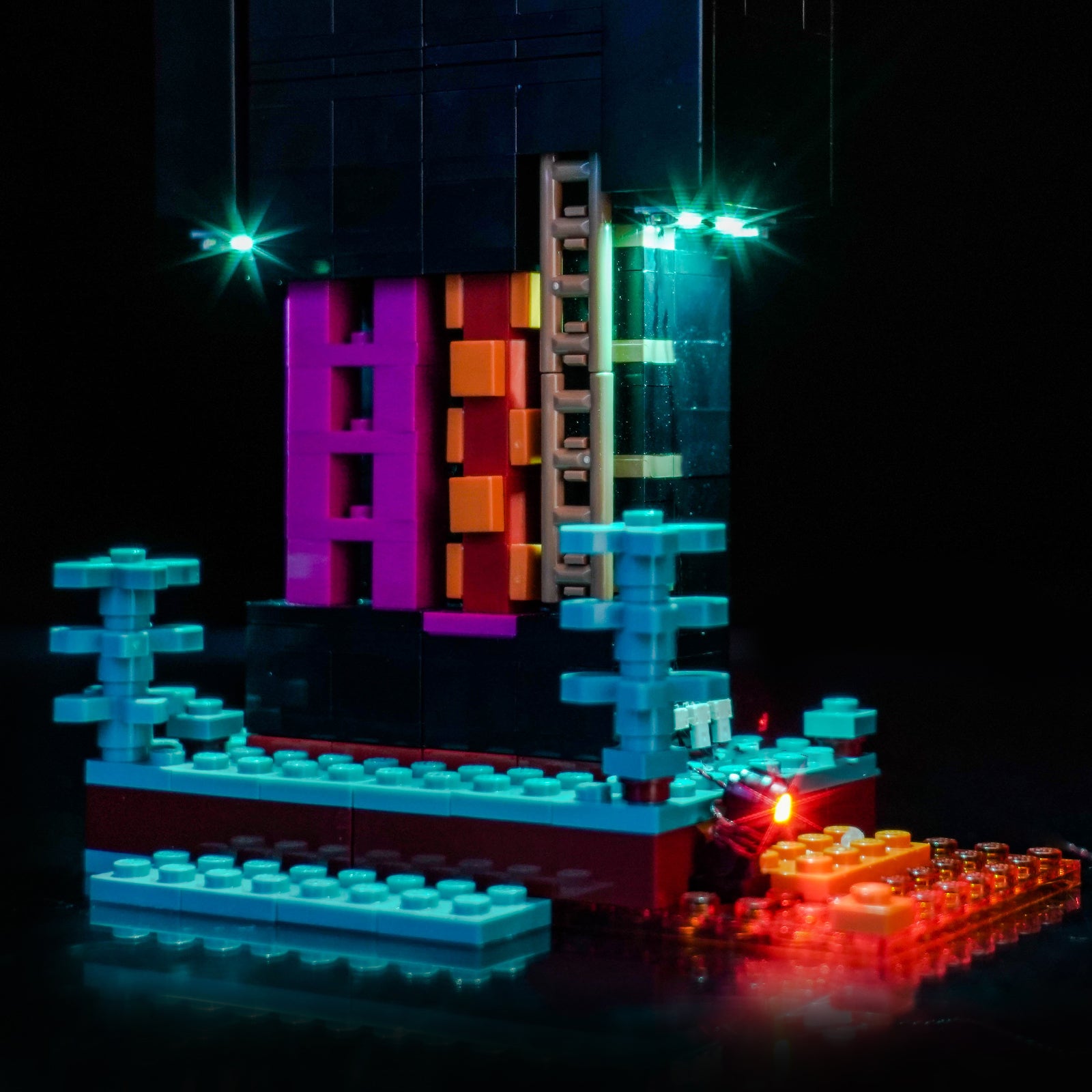 BrickBling Light Kit for LEGO Minecraft The Enderman Tower 21279