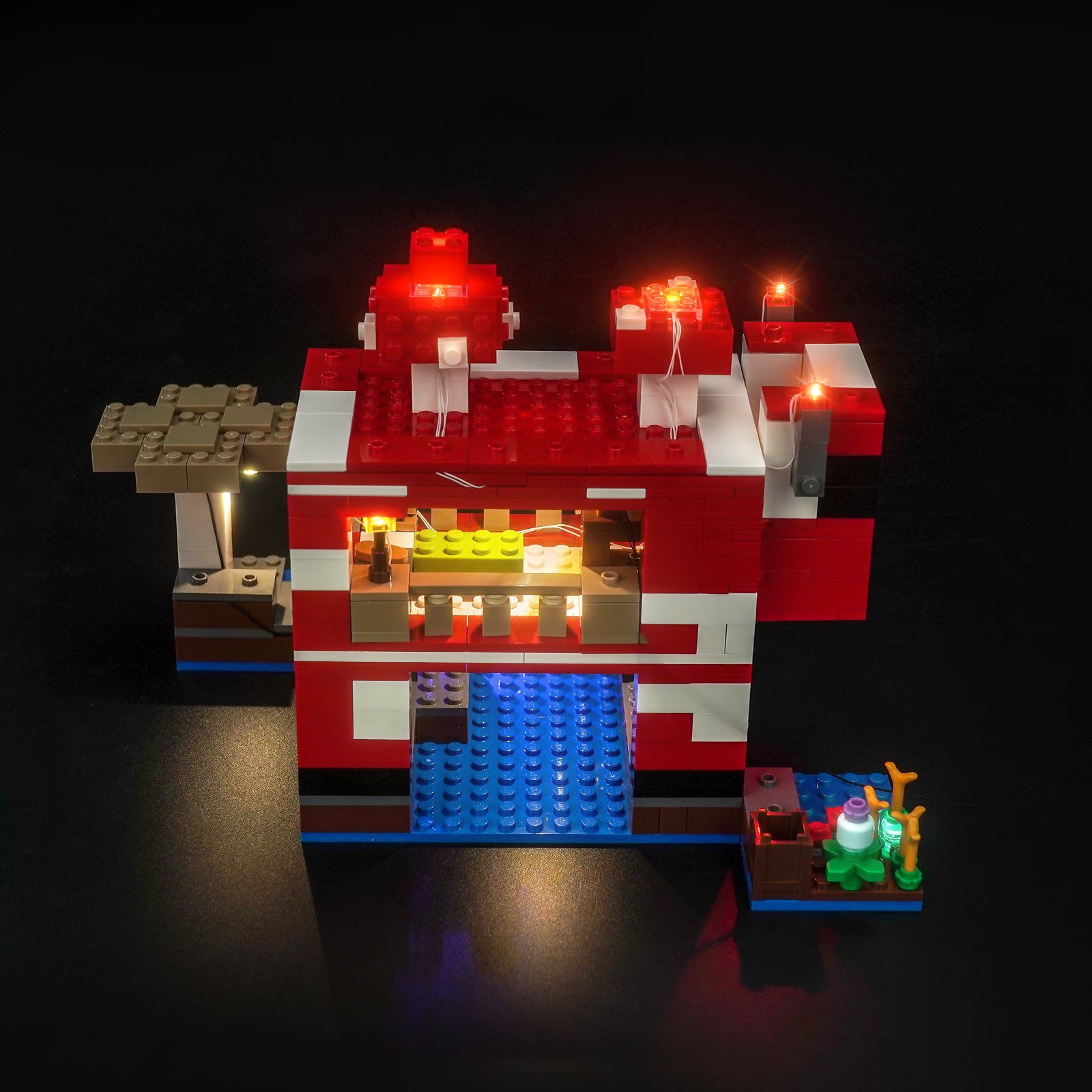 BrickBling Light Kit for LEGO Minecraft The Mooshroom House 21270