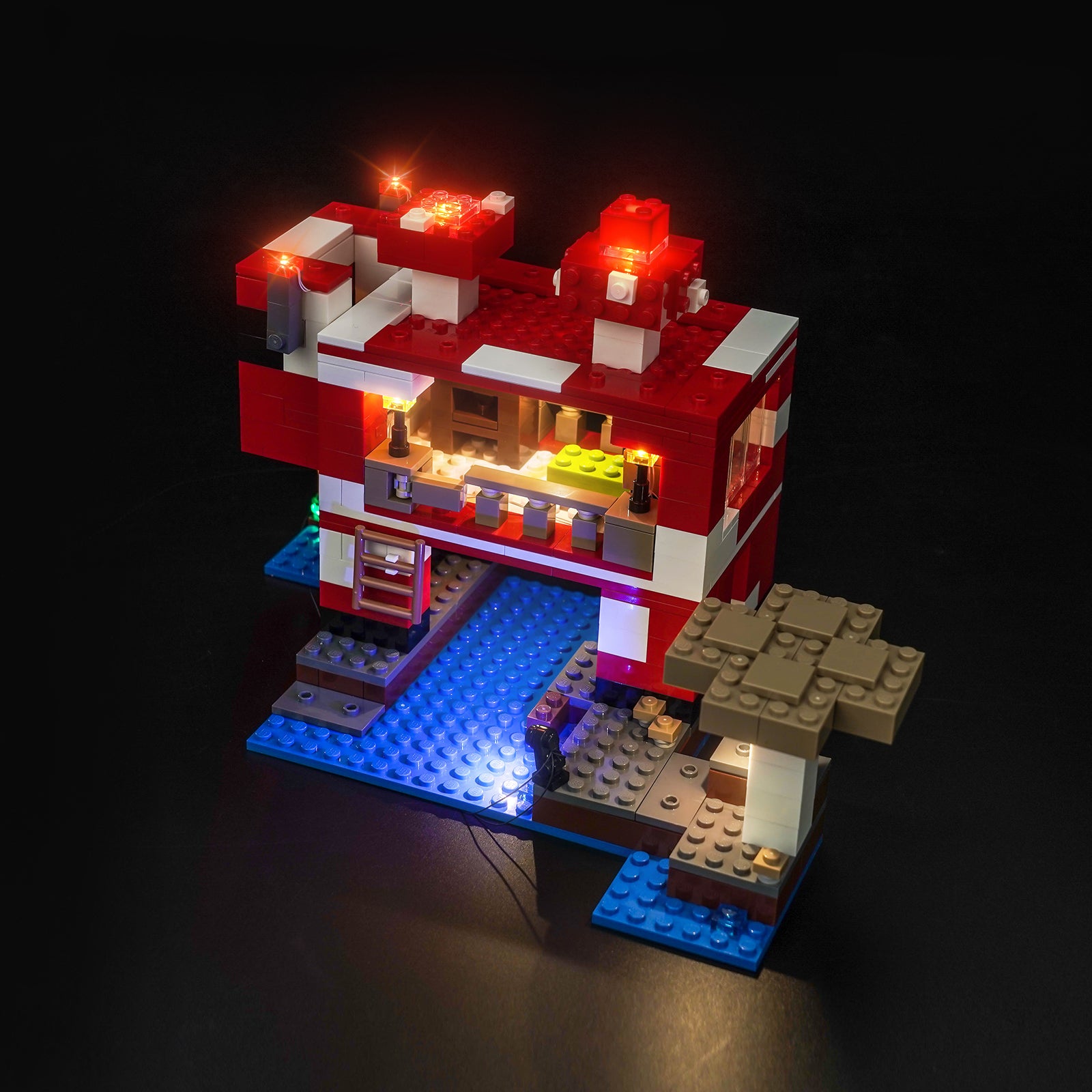 BrickBling Light Kit for LEGO Minecraft The Mooshroom House 21270