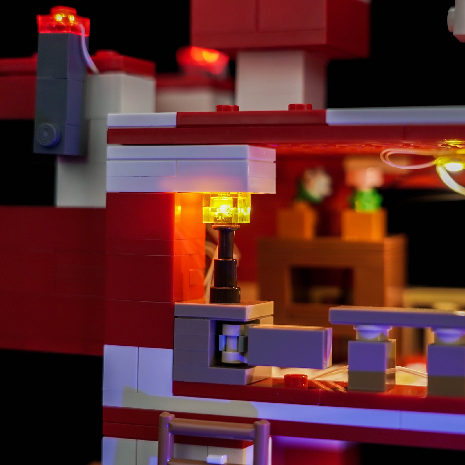 BrickBling Light Kit for LEGO Minecraft The Mooshroom House 21270