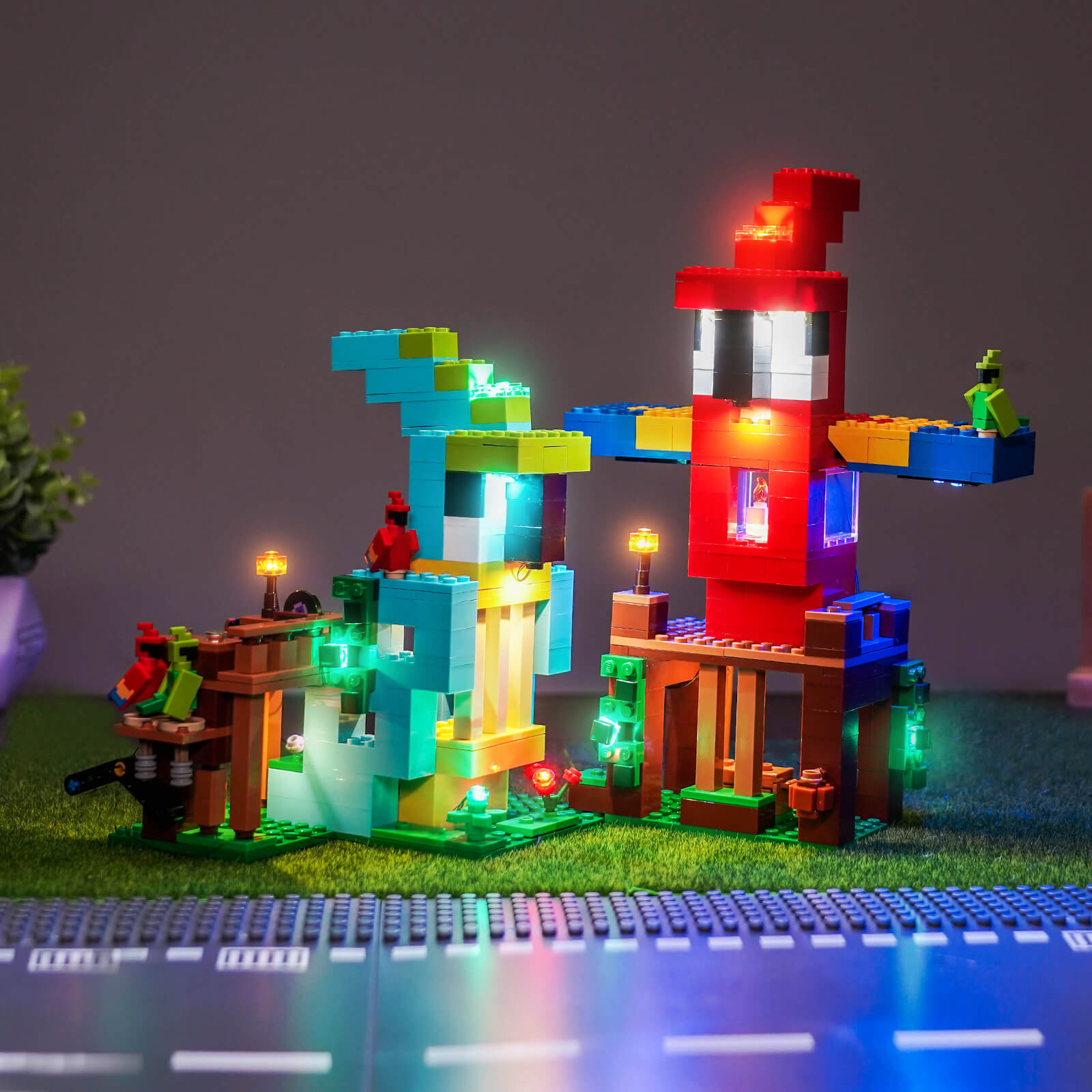 BrickBling Light Kit for LEGO Minecraft The Parrot Houses 21282