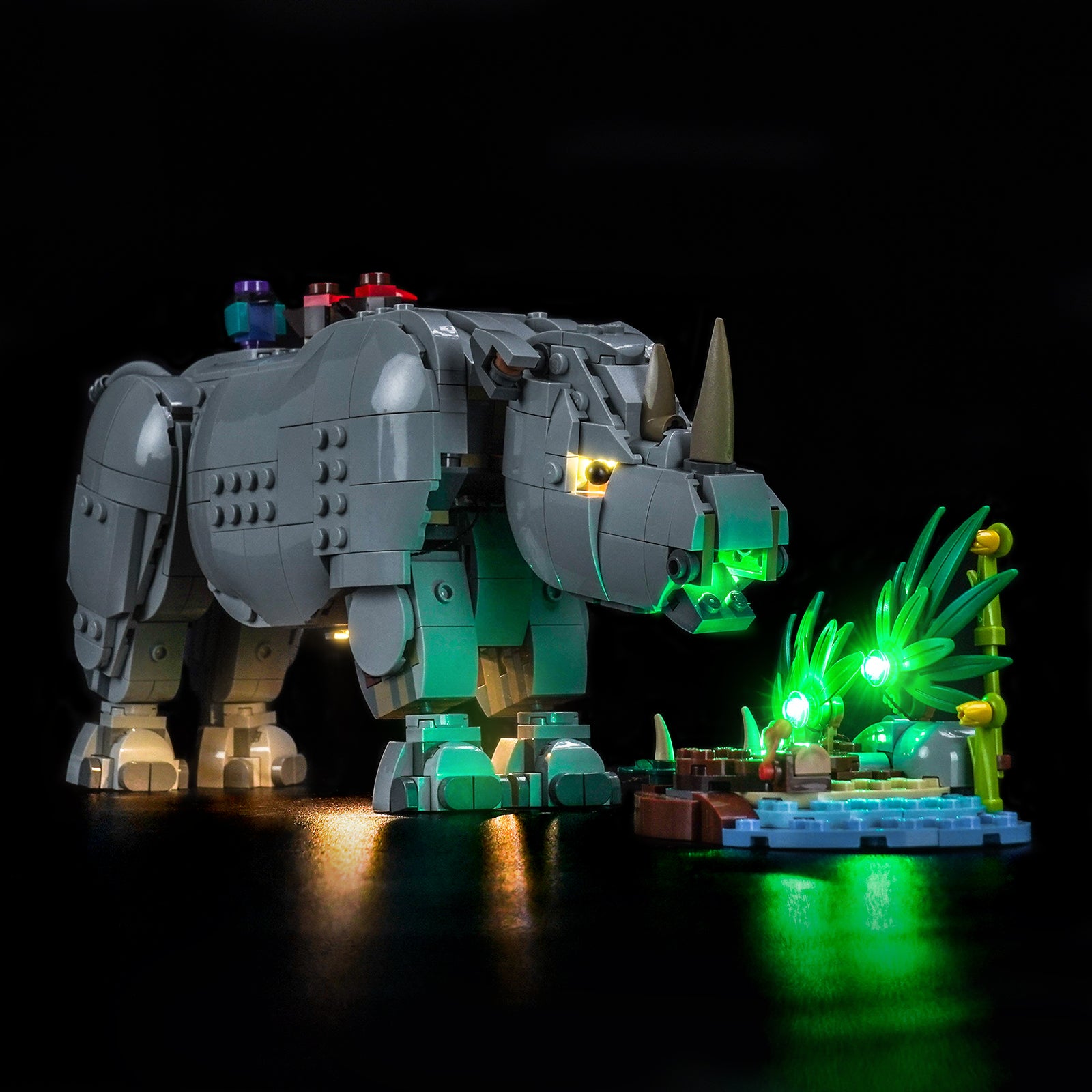 BrickBling Light Kit for LEGO Creator 3-in-1 Wild Animals: Majestic Rhino with Birds 31171