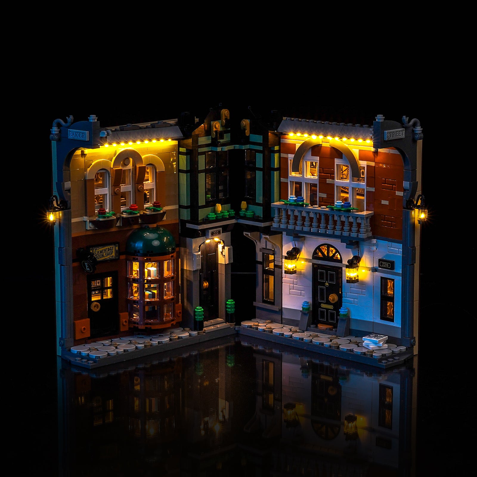 BrickBling Light Kit for LEGO Icons Sherlock Holmes: Book Nook 10351 Warm Light Version