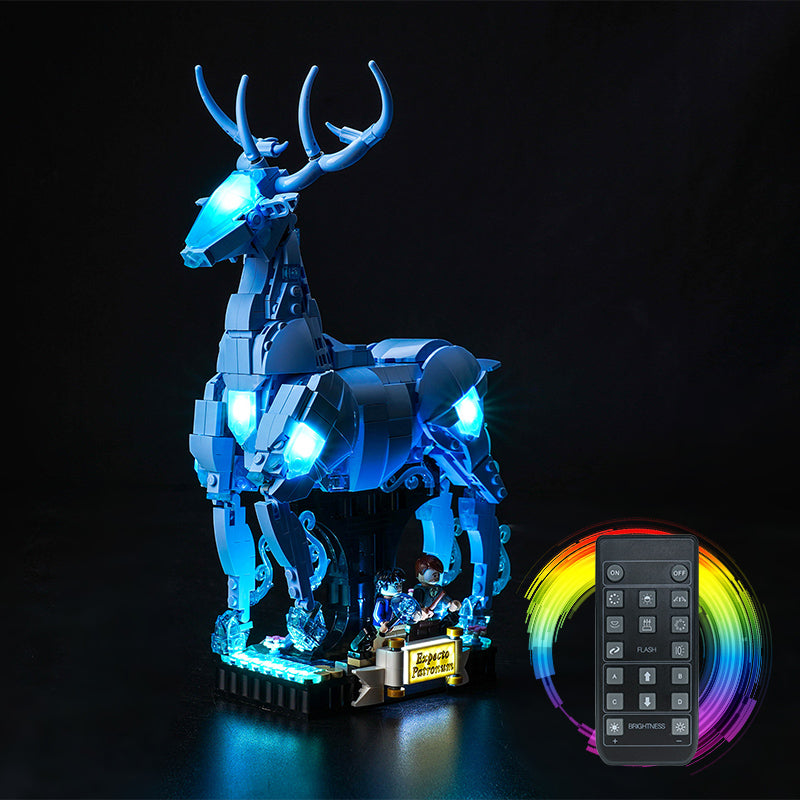 Kit d'éclairage BrickBling pour LEGO Expecto Patronum 76414 version télécommandée