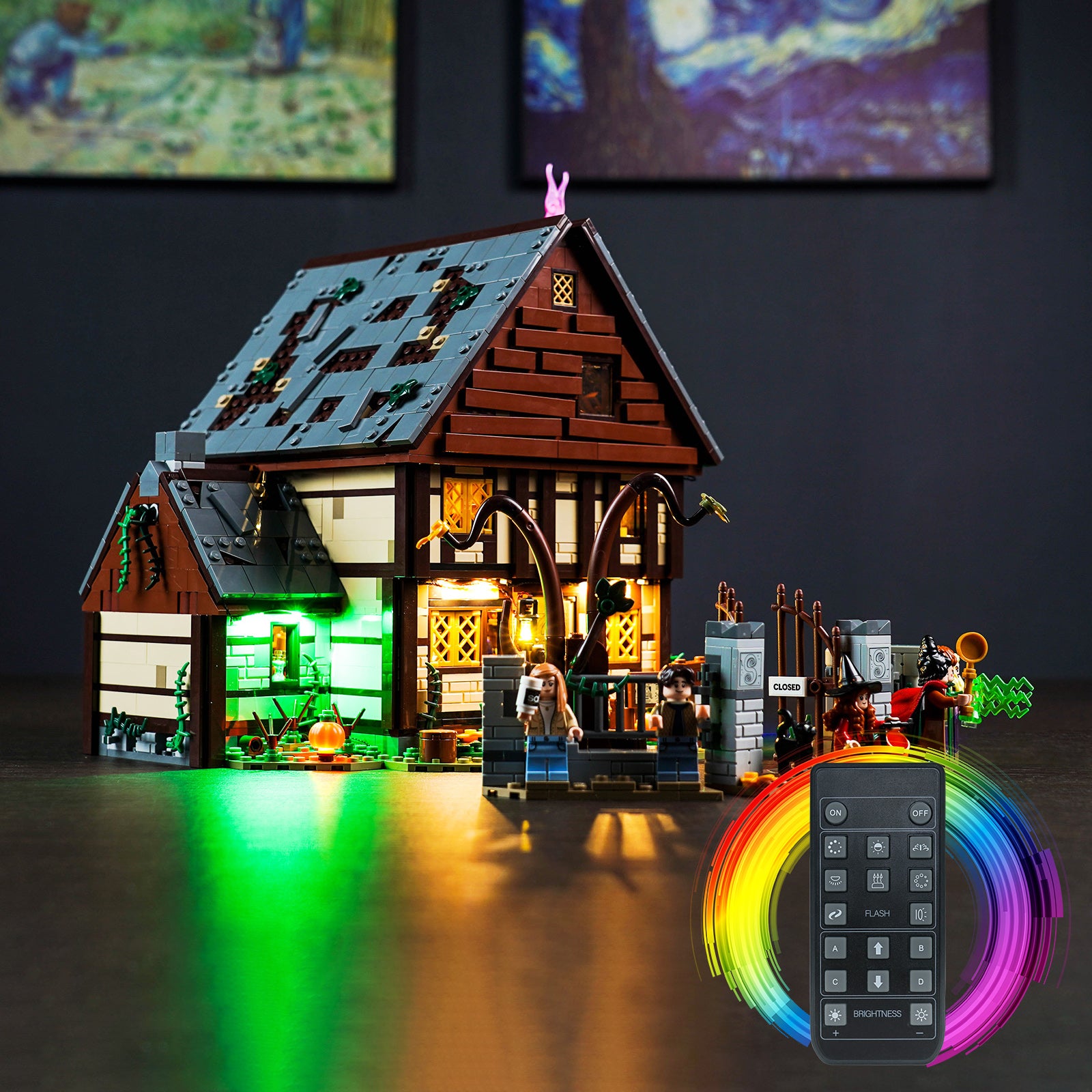 BrickBling Light Kit for LEGO Disney Hocus Pocus: The Sanderson Sisters' Cottage 21341