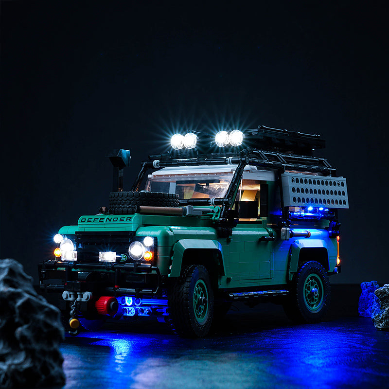 BrickBling Lichtset für LEGO Land Rover Classic Defender 90 10317