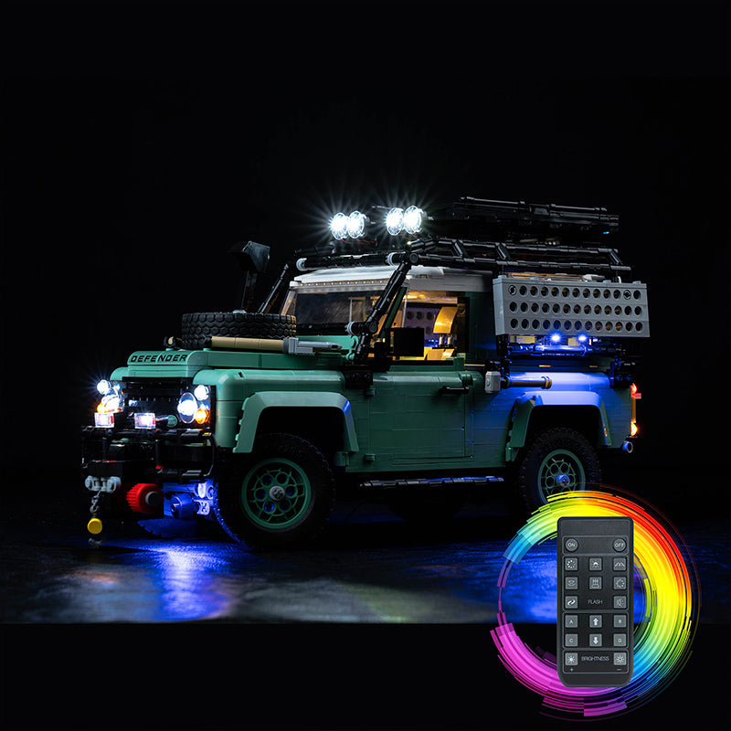 BrickBling Lichtset für LEGO Land Rover Classic Defender 90 10317