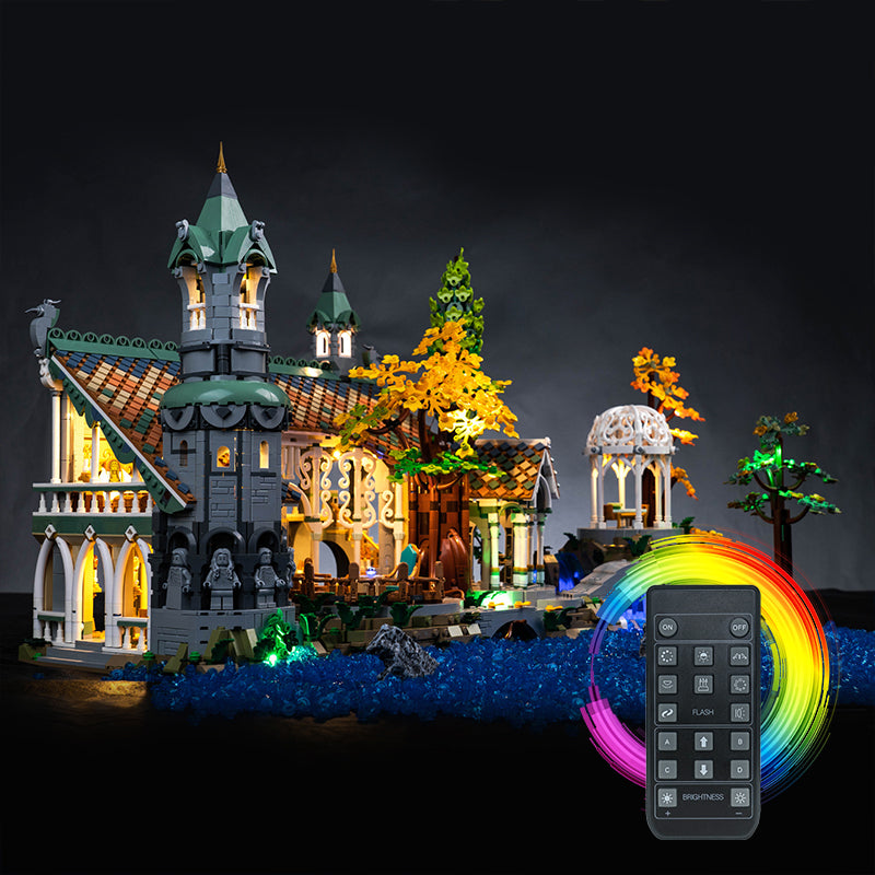 BrickBling Lichtset für LEGO Der Herr der Ringe: Bruchtal 10316