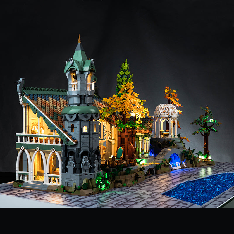 BrickBling Lichtset für LEGO Der Herr der Ringe: Bruchtal 10316