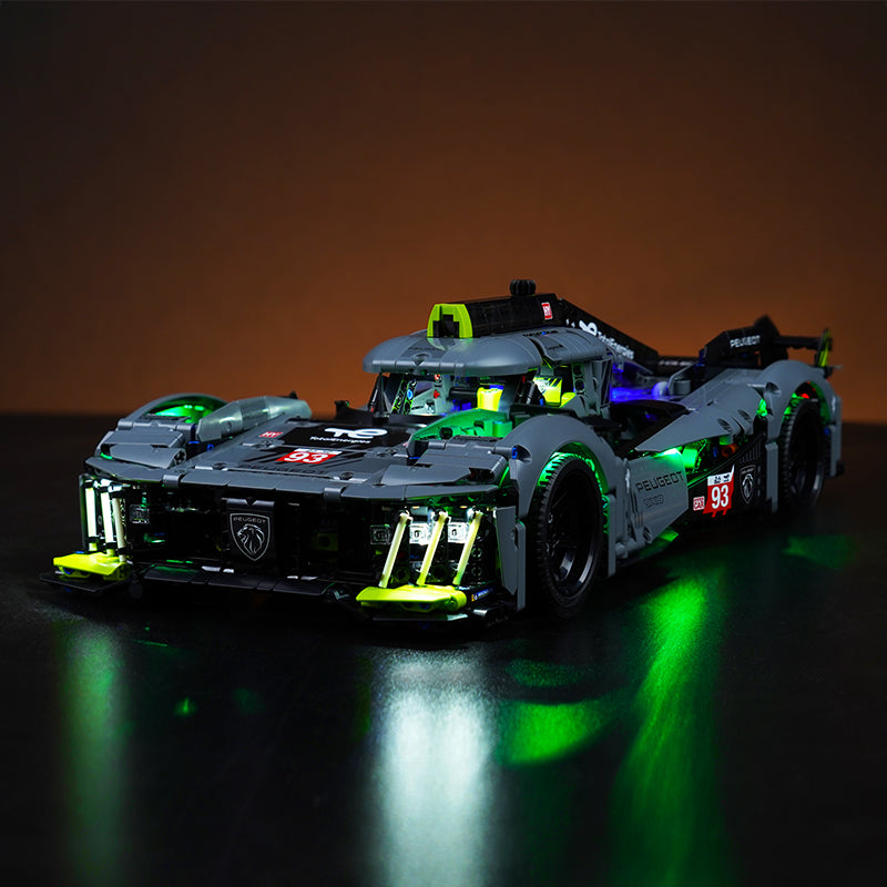 BrickBling Light Kit for LEGO Technic Peugeot 9X8 24H Le Mans Hybrid Hypercar 42156