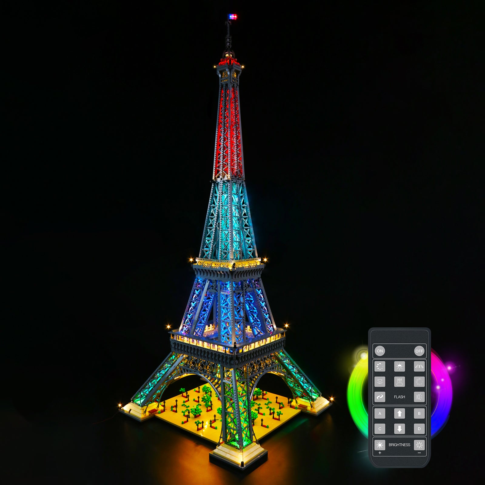 BrickBling Light Kit for LEGO Architecture Eiffel Tower Set 10307 Remote Control Version